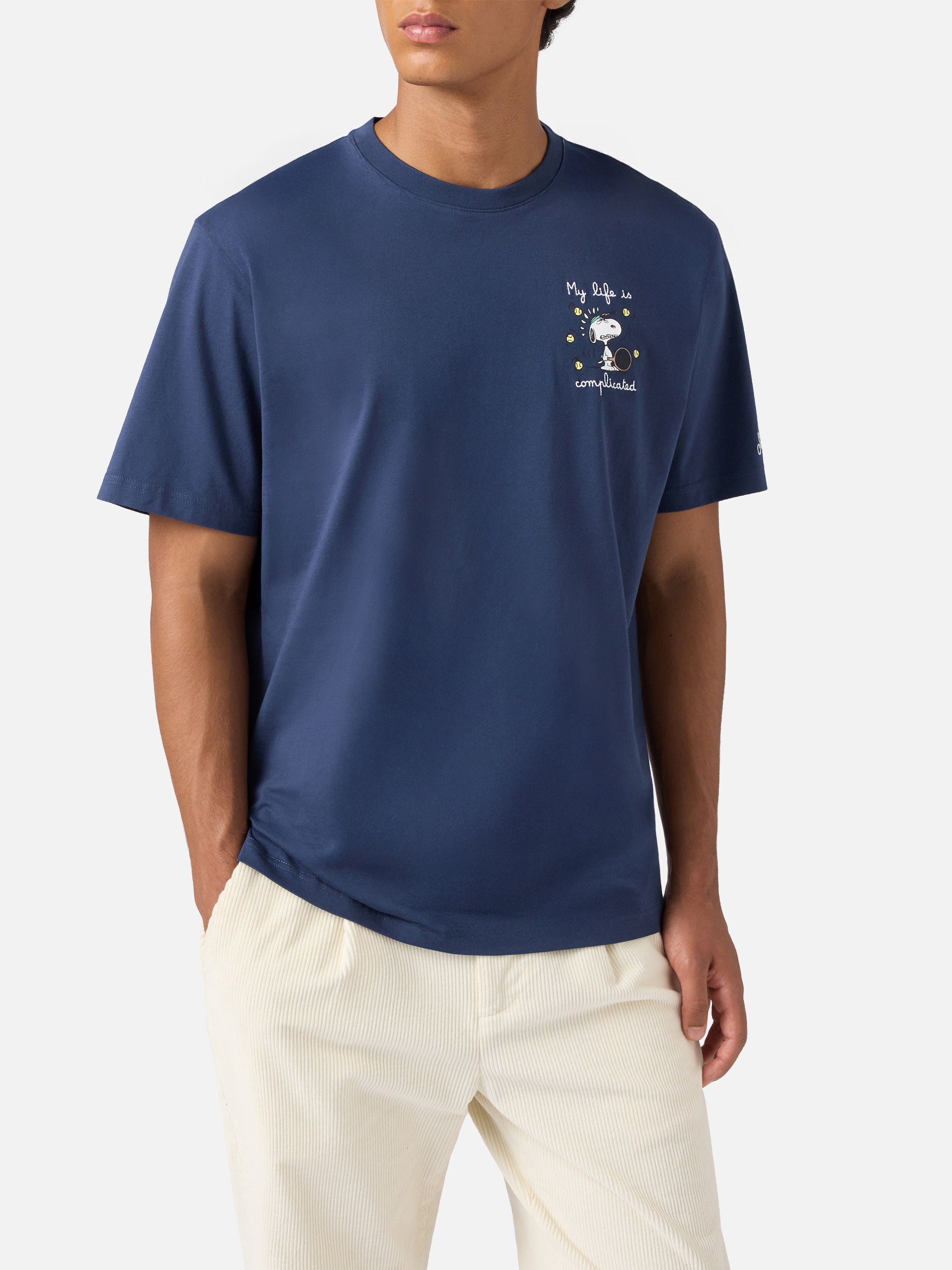 mc2-saint-barth-t-shirt-arnott-uomo-in-cotone-blu-navy-snoopy-peanuts-special-ed image 3