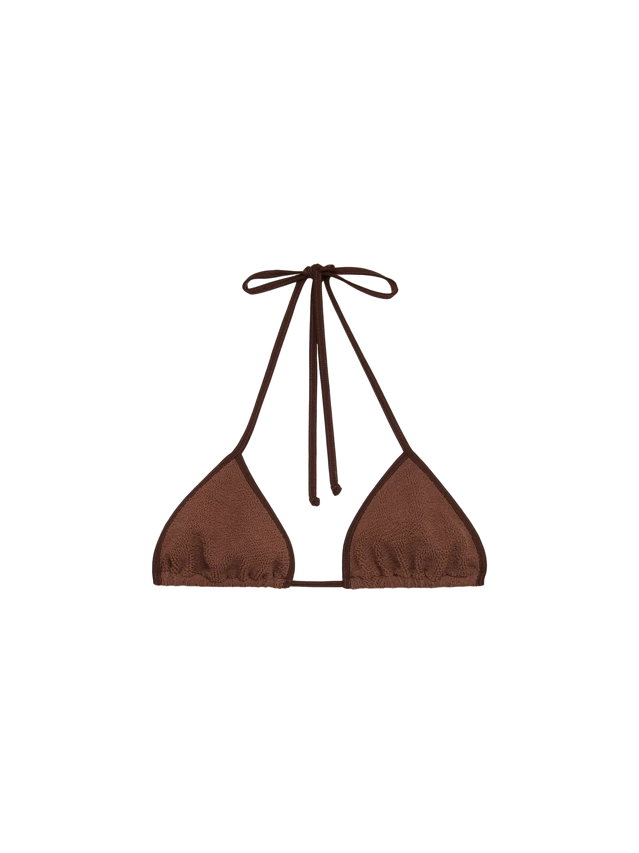 mc2-saint-barth-leah-top-bikini-triangolo-crinkle-marrone image 1