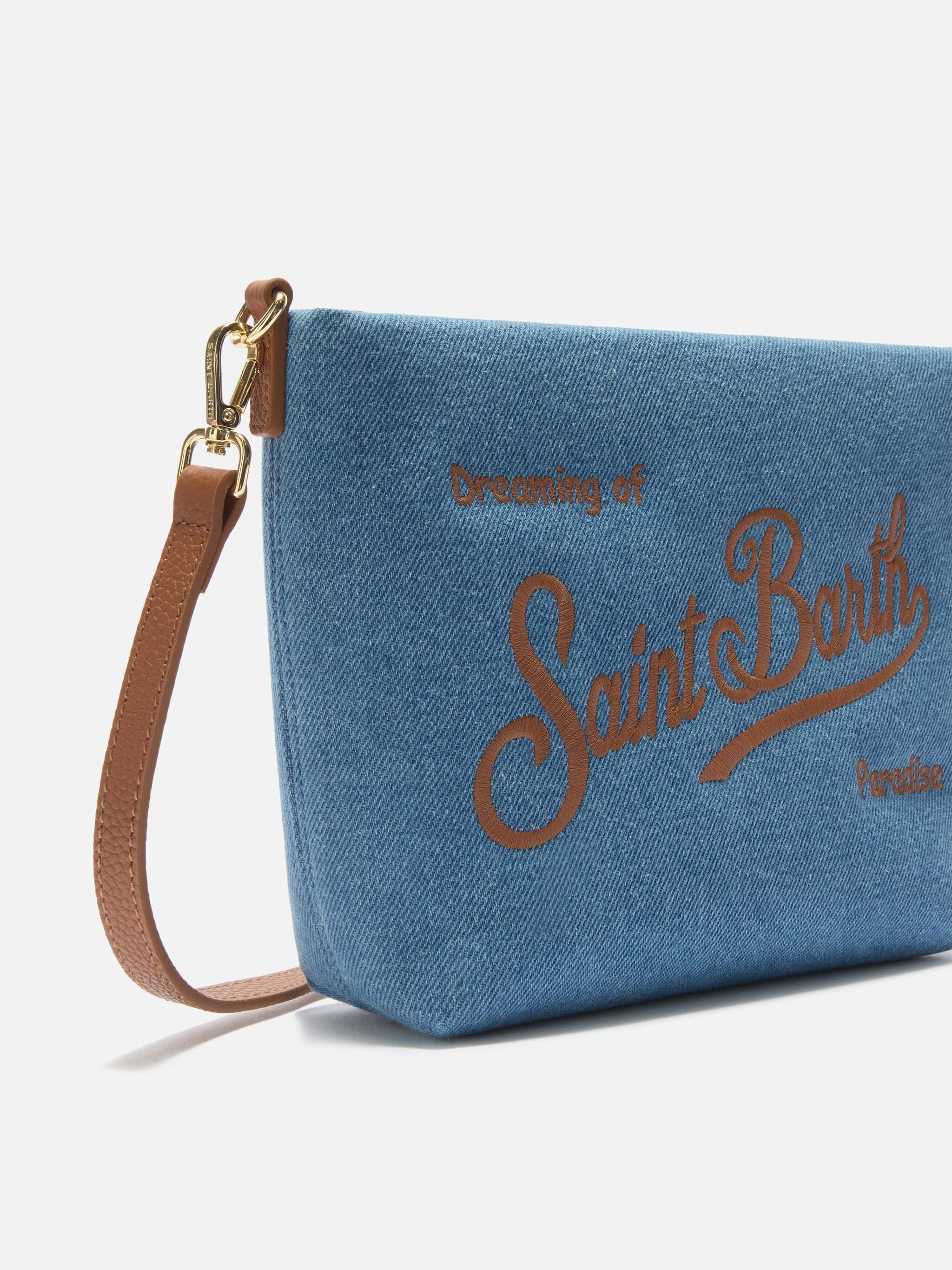 mc2-saint-barth-aline-borsa-denim-pelle-blu-marrone image 3