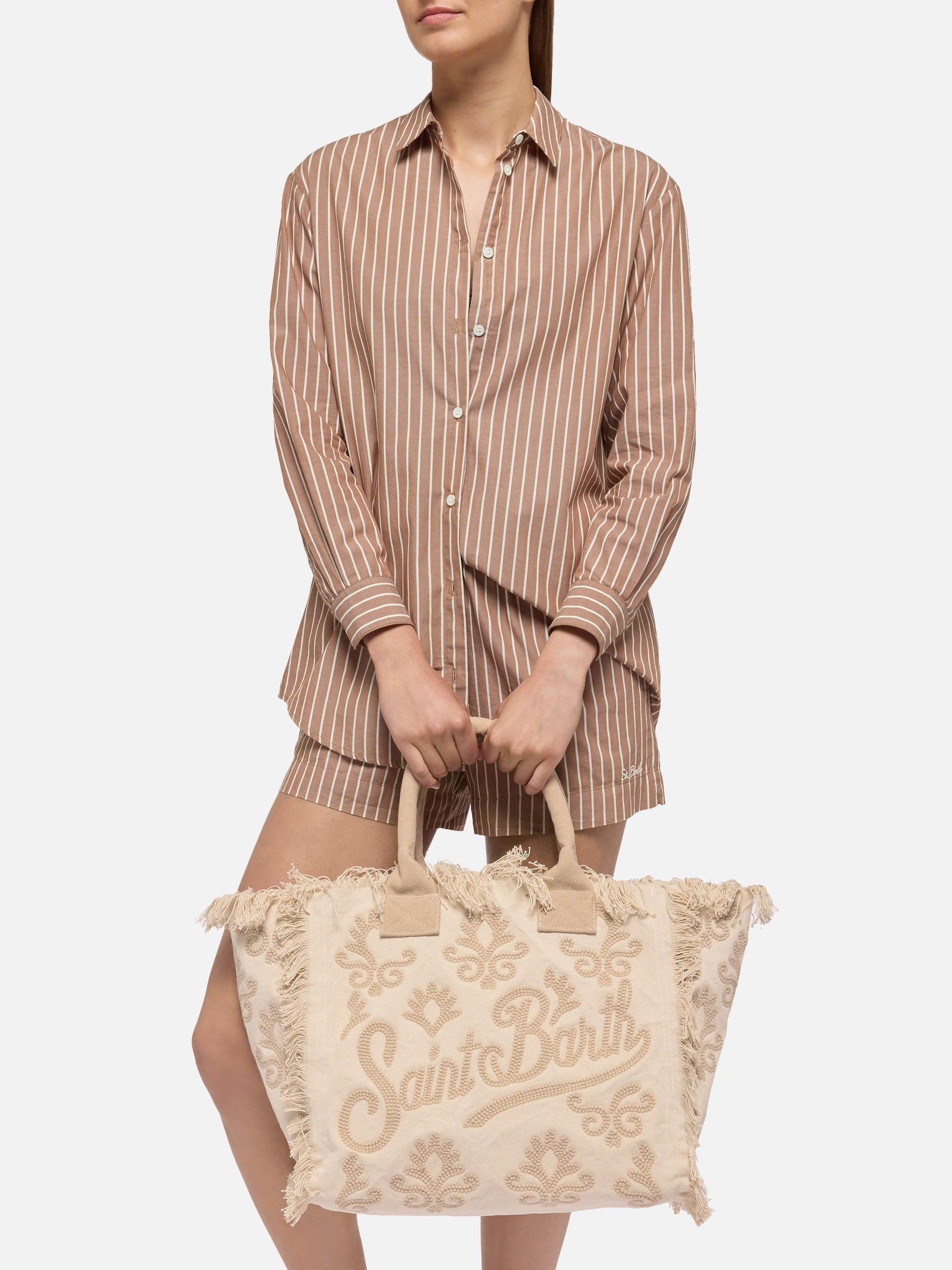 mc2-saint-barth-borsa-vanity-regular-in-canvas-con-ricamo-lily-tufting-beige image 2