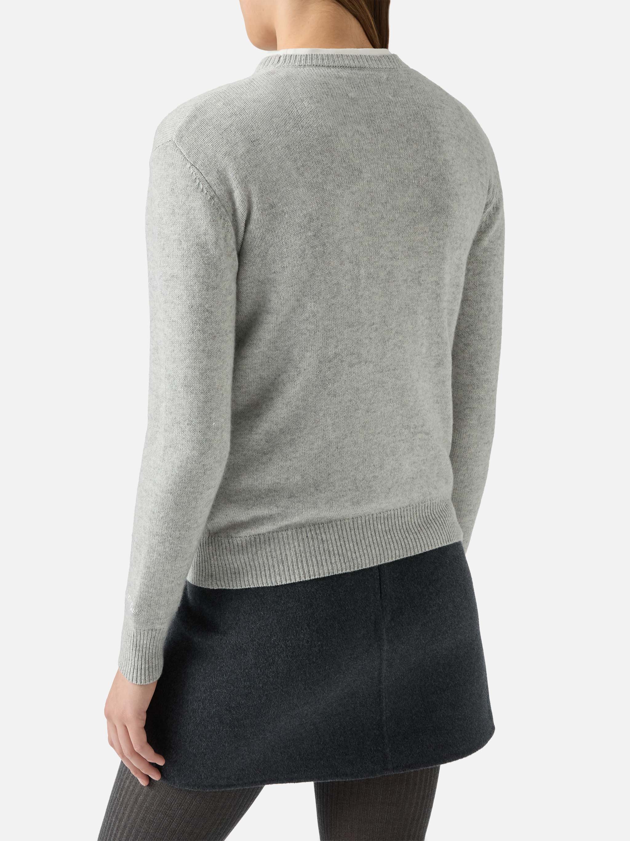 mc2-saint-barth-new-queen-girocollo-donna-grigio-in-misto-cashmere-con-patch image 3