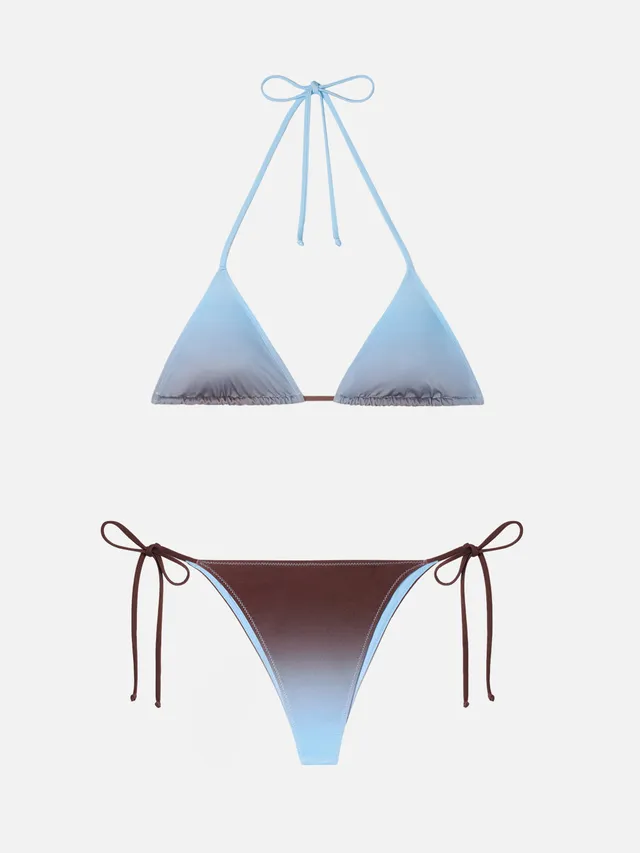 mc2-saint-barth-bikini-leah-marielle-a-triangolo-stampa-sfumata-marrone-azzurro image 1