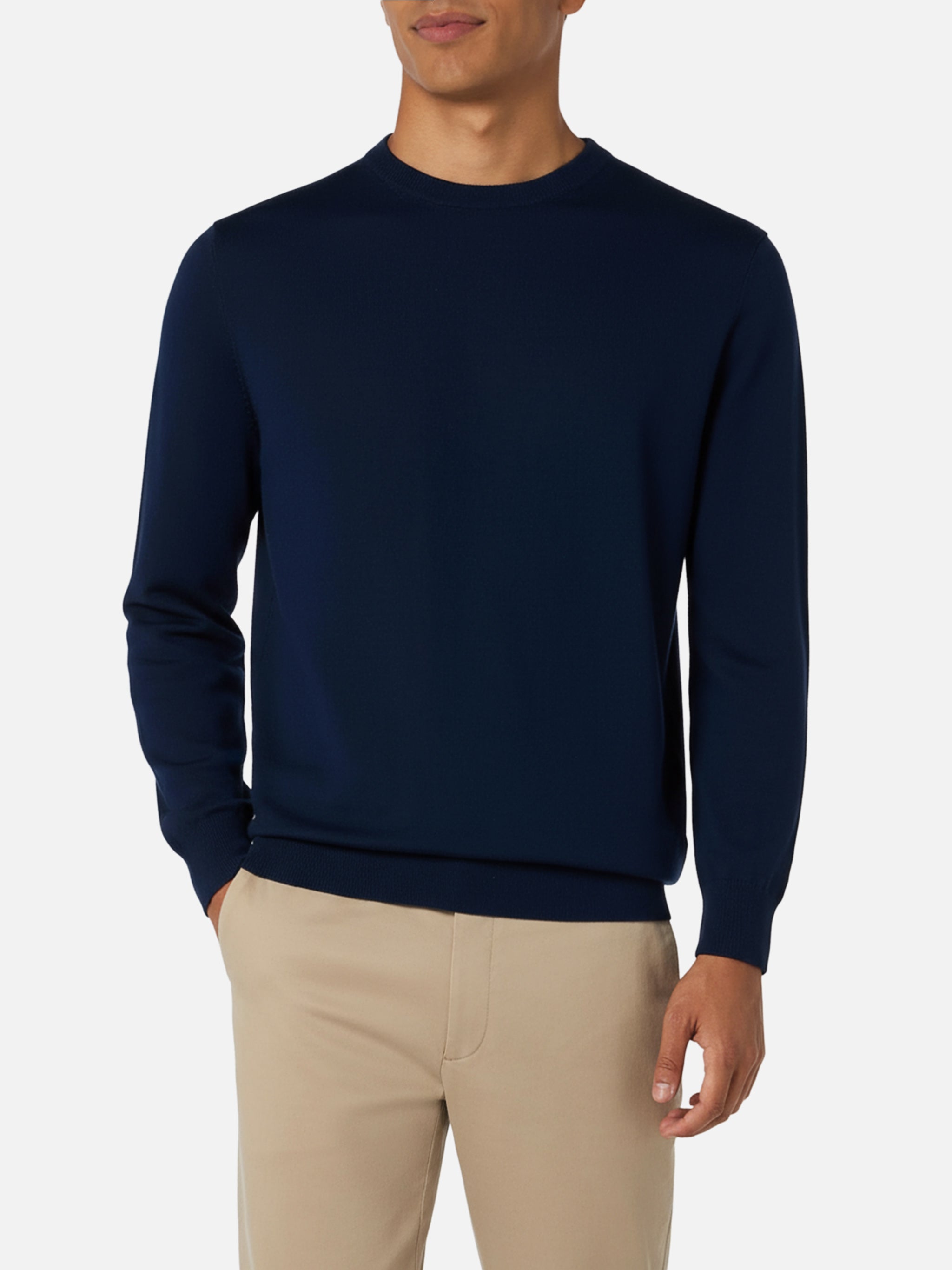 mc2-saint-barth-maglione-regent-girocollo-100-lana-merino-blu-navy-uomo image 1