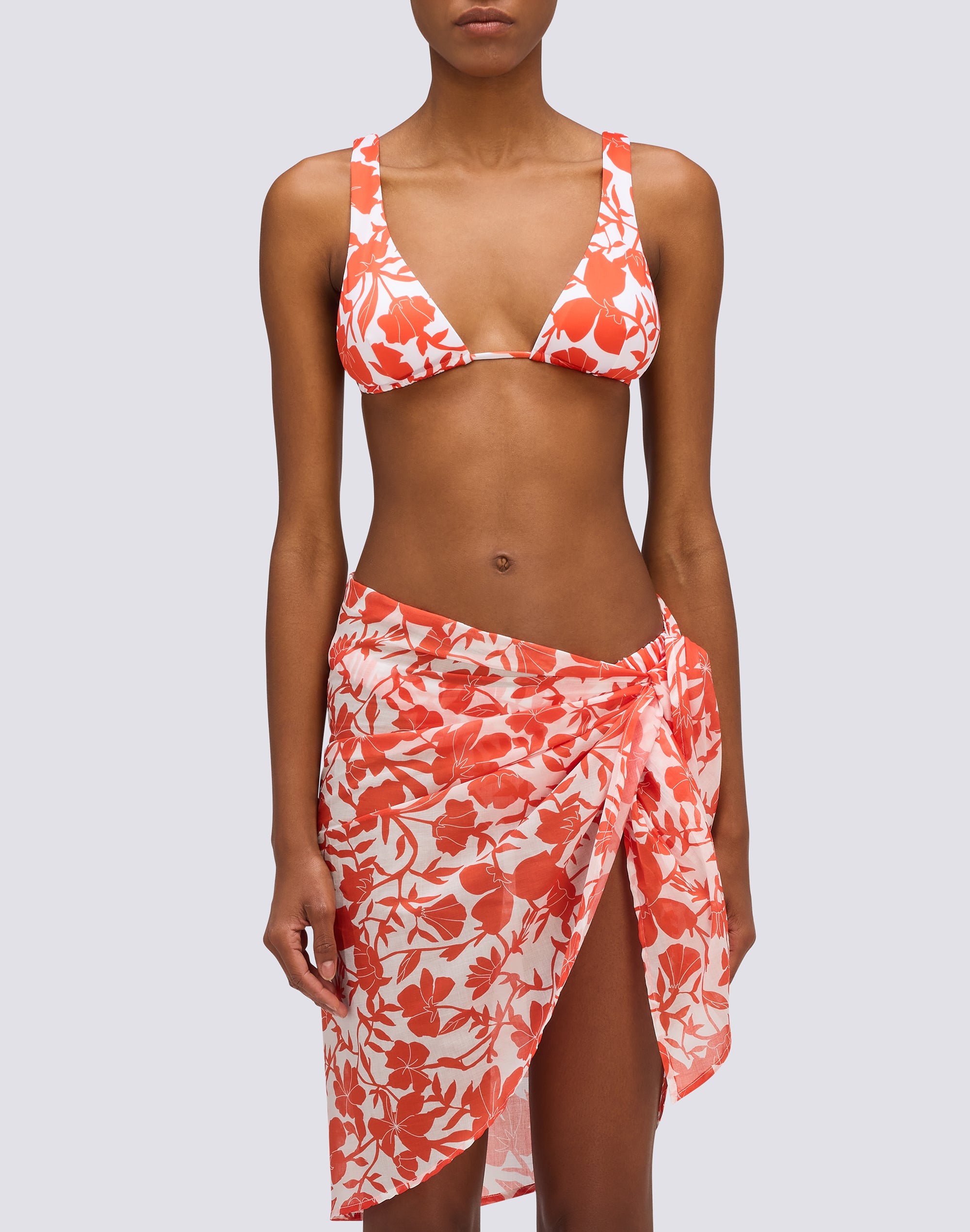 sundek-pareo-mare-in-cotone-voile-stampa-patchy-flowers-con-nodo image 3