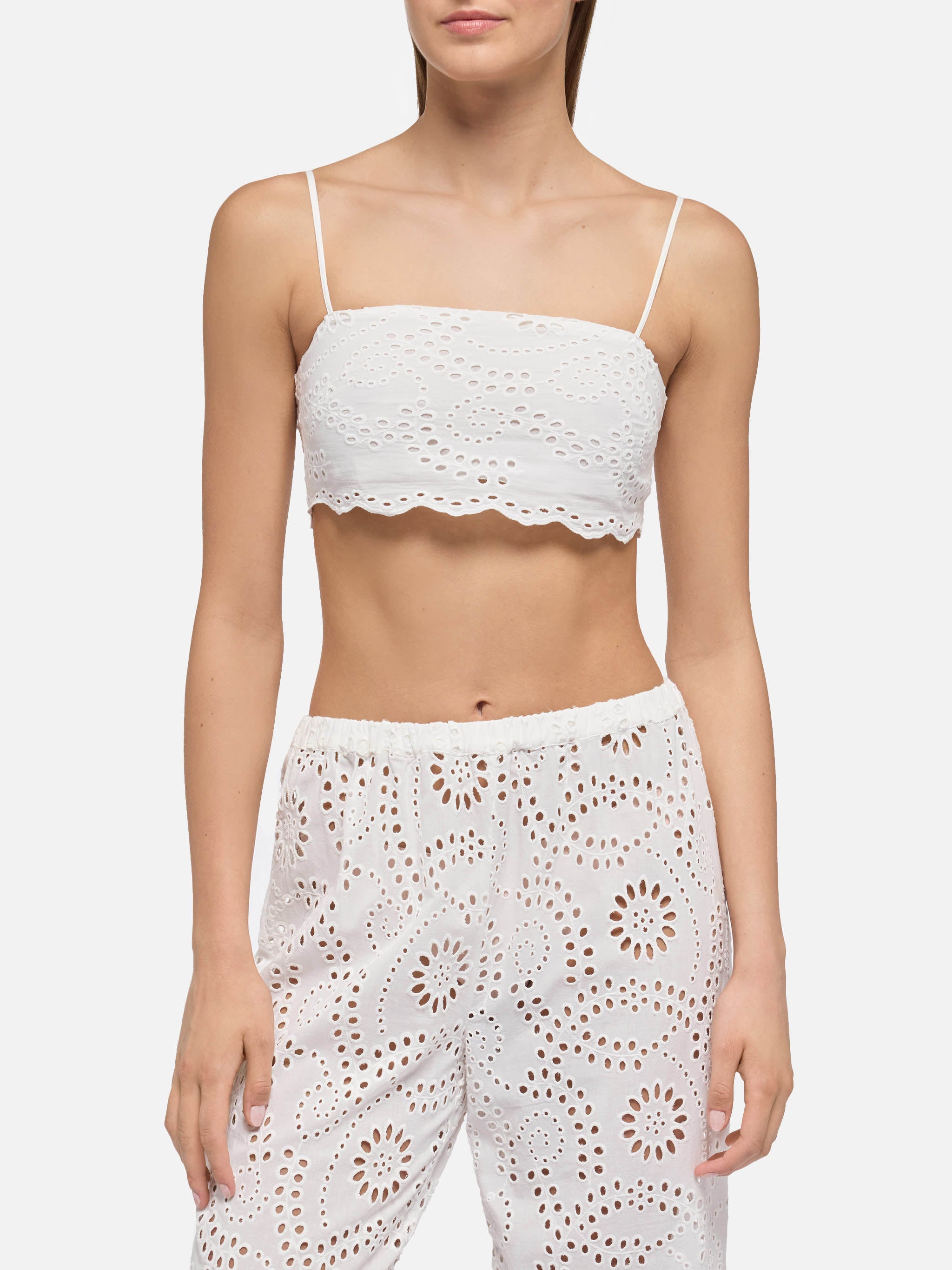 mc2-saint-barth-florida-top-donna-in-pizzo-sangallo-cotone-bianco image 2