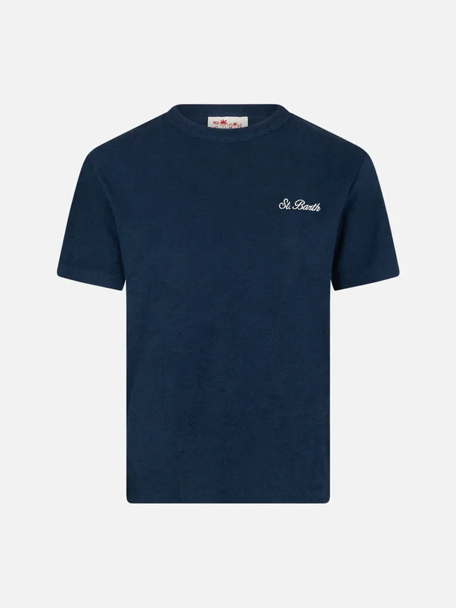 mc2-saint-barth-gary-jr-t-shirt-bambino-spugna-blu-navy-ricamo image 1