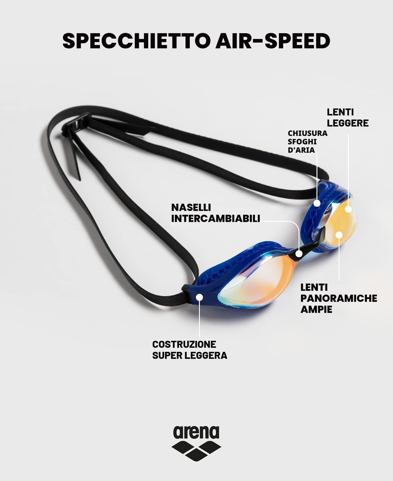 arena-air-speed-mirror-occhialini-nuoto-unisex image 3