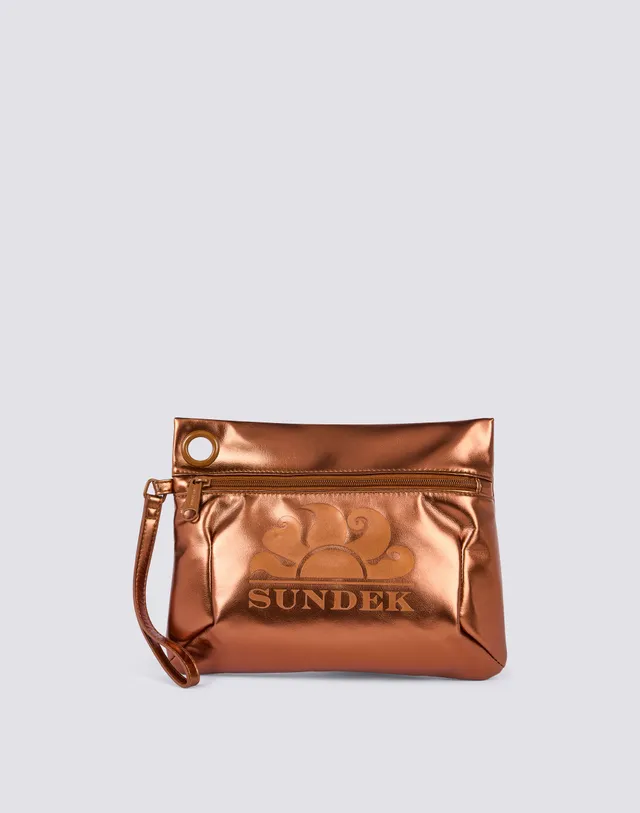 sundek-borsa-clutch-laminata-con-logo-22-x-27-cm image 1