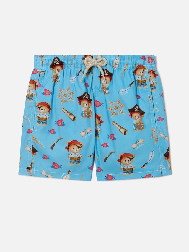 mc2-saint-barth-costume-joell-bambino-cotone-azzurro-orsetti-pirati image 1