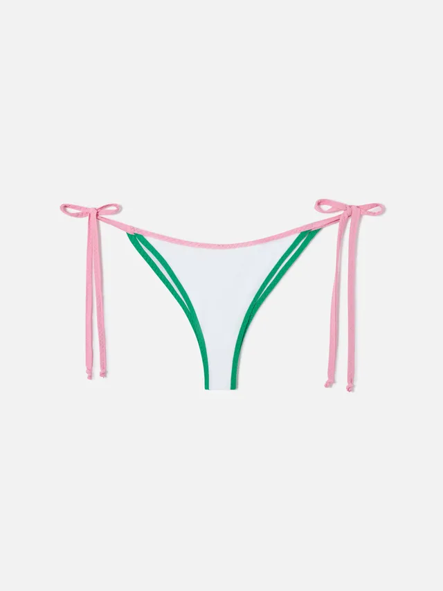 mc2-saint-barth-slip-mare-marielle-string-donna-effetto-spugna-bianco-con-piping image 1