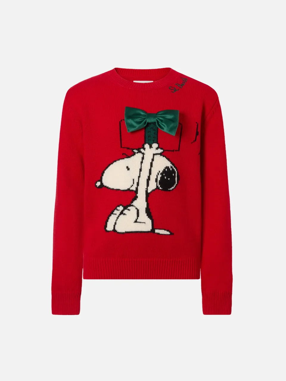 mc2-saint-barth-maglione-girocollo-princess-bambina-in-misto-cashmere-con-jacqua image 1