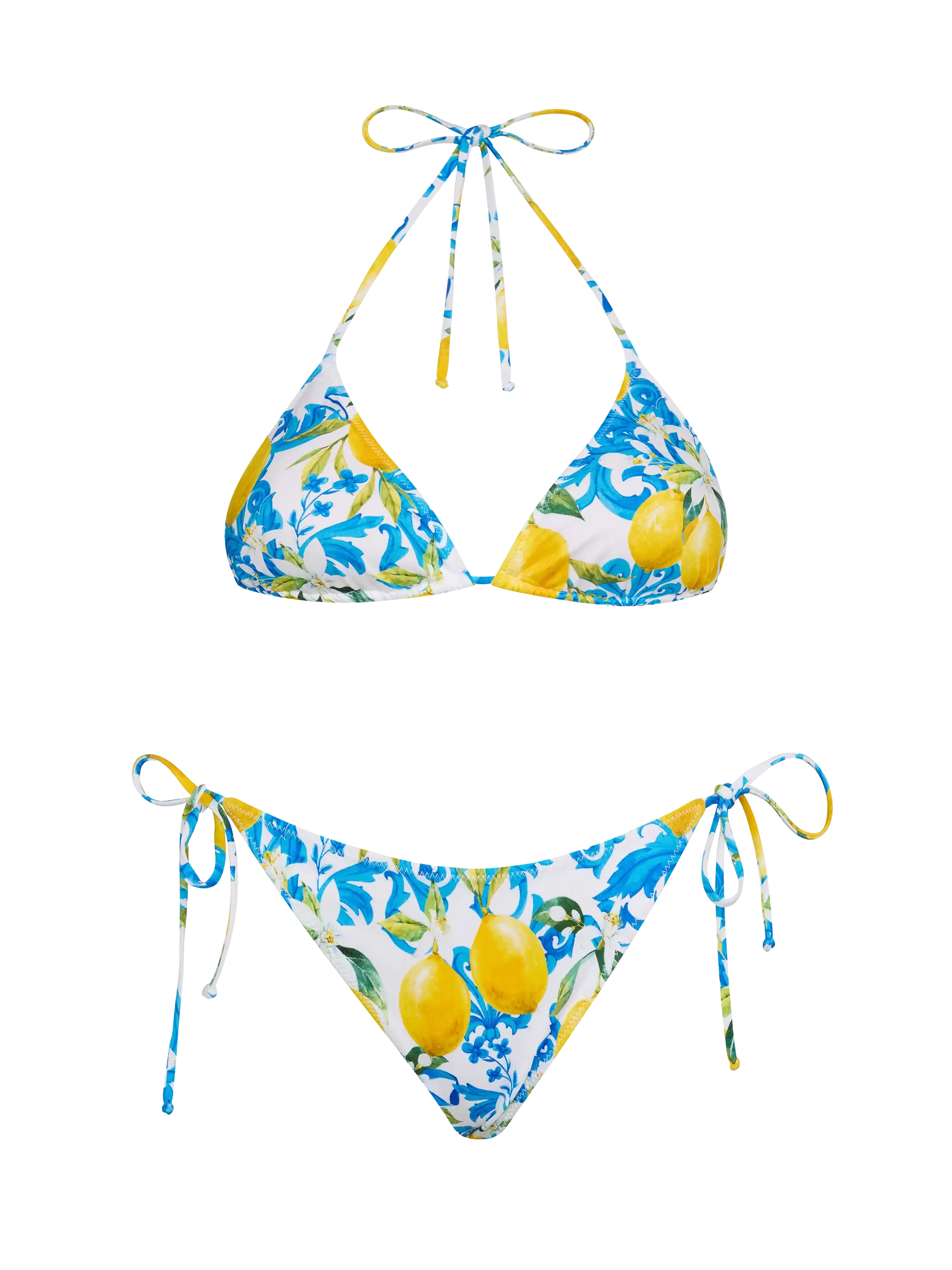 mc2-saint-barth-leah-virgo-bikini-triangolo-donna-stampa-maiolica-bianco image 1