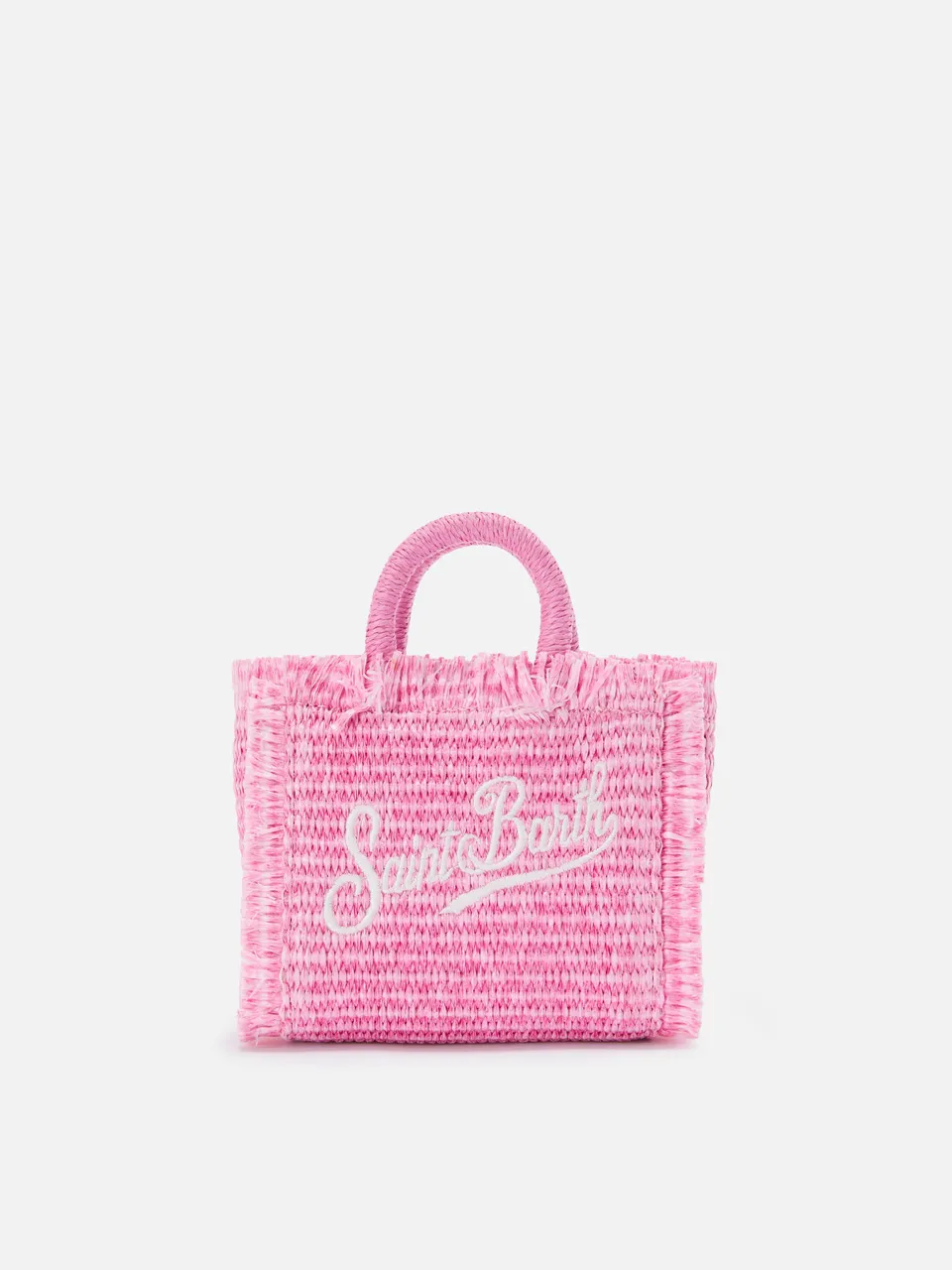 mc2-saint-barth-vanity-micro-borsa-effetto-paglia-beige-dettagli-rosa image 1