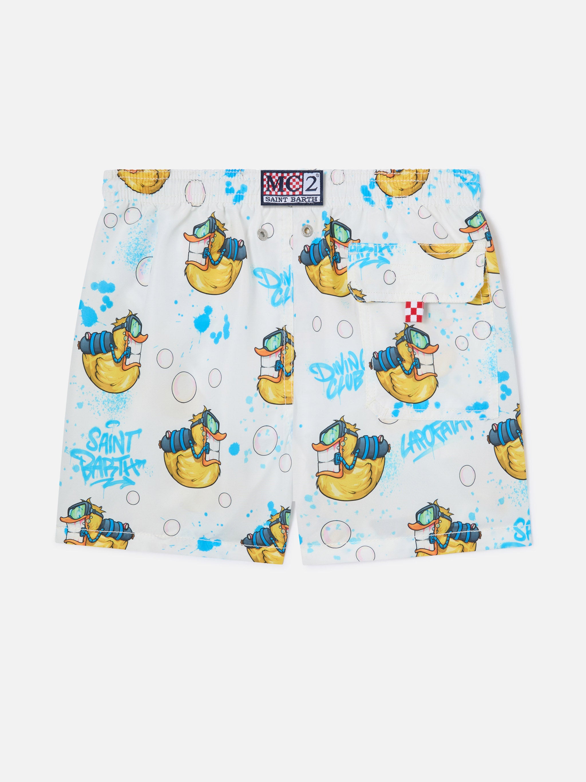 mc2-saint-barth-jean-bambino-costume-bagno-crypto-ducky-bianco-edizione-speciale image 2
