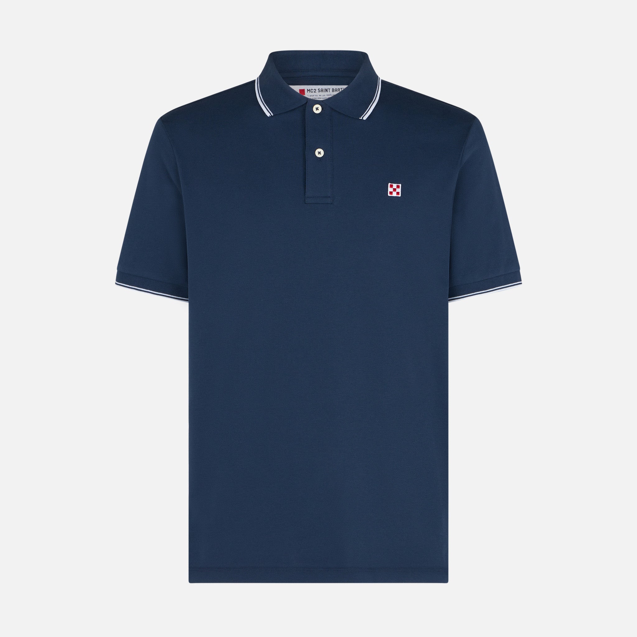 mc2-saint-barth-ecstasea-polo-piquet-uomo-blu-navy-con-logo-st-barth image 4