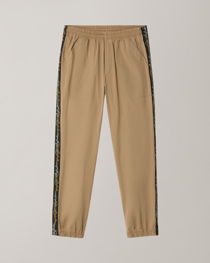 australian-mirage-lux-track-pant-caramello-pantalone-cotton-twill-con-banda-lux image 5
