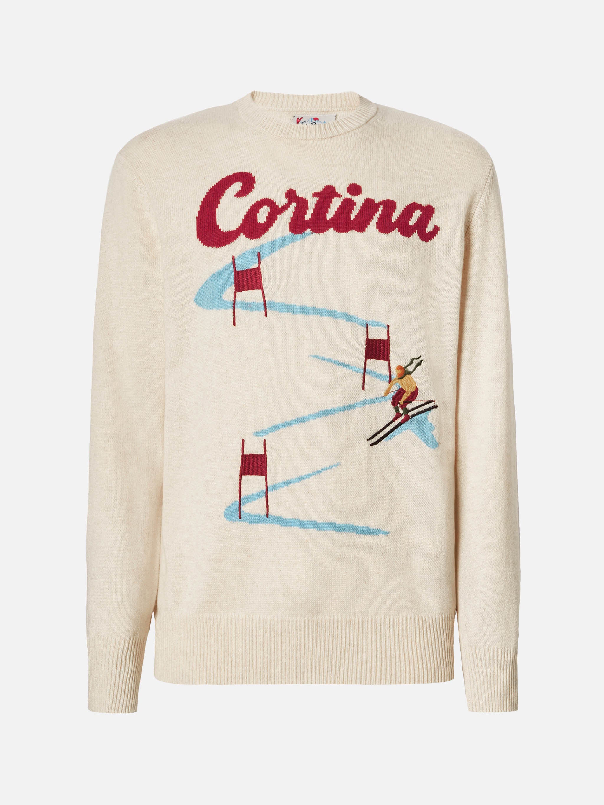 mc2-saint-barth-heron-girocollo-uomo-beige-jacquard-cartolina-cortina image 5