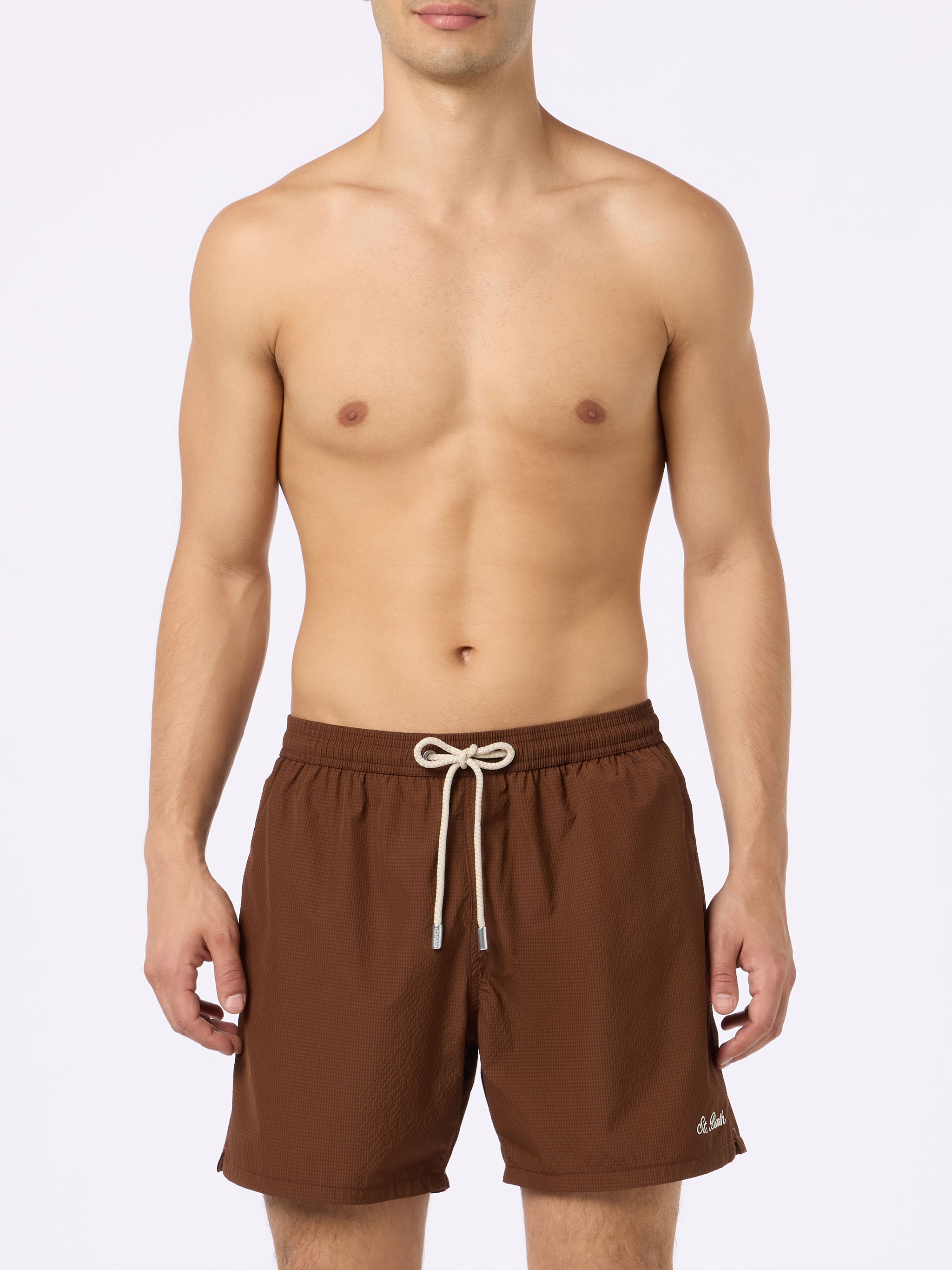 mc2-saint-barth-patmos-costume-mare-uomo-classico-light-in-seersucker-marrone image 3