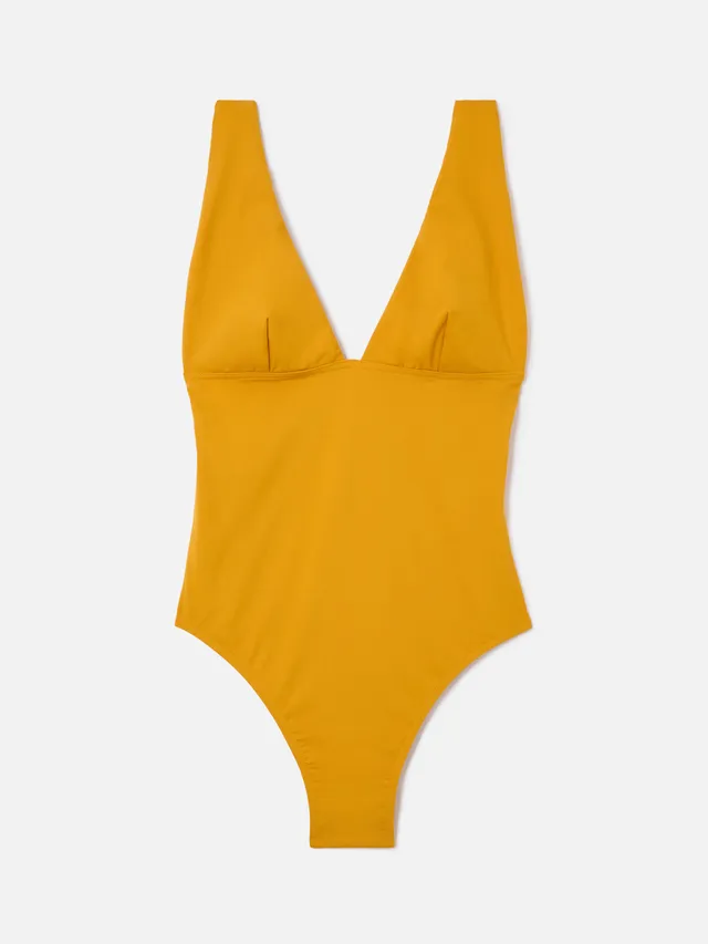 mc2-saint-barth-costume-intero-mavi-donna-ocra-scollo-a-v-profonda image 1