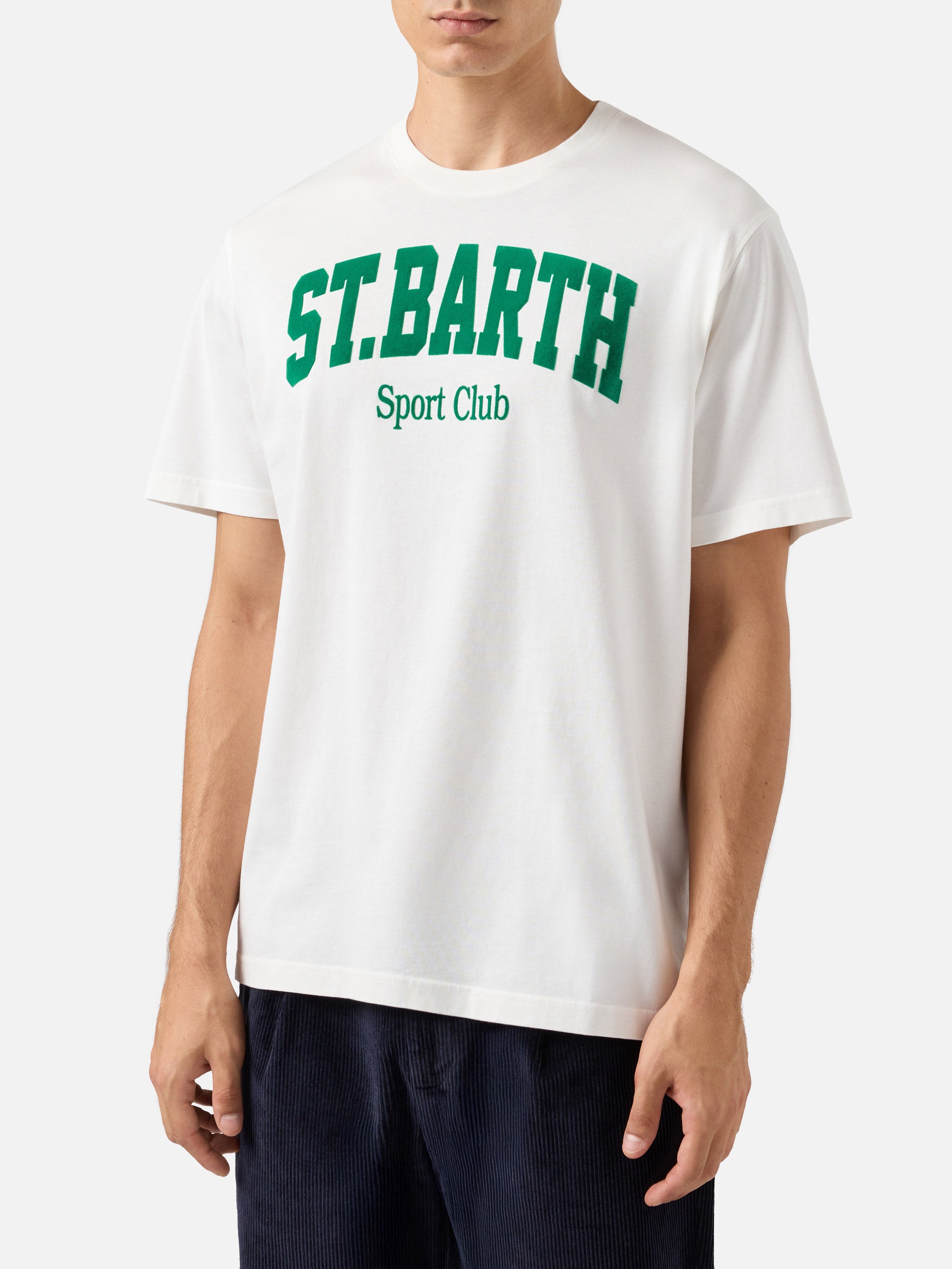 mc2-saint-barth-t-shirt-arnott-uomo-bianca-cotone-st-barth-sport-club image 2