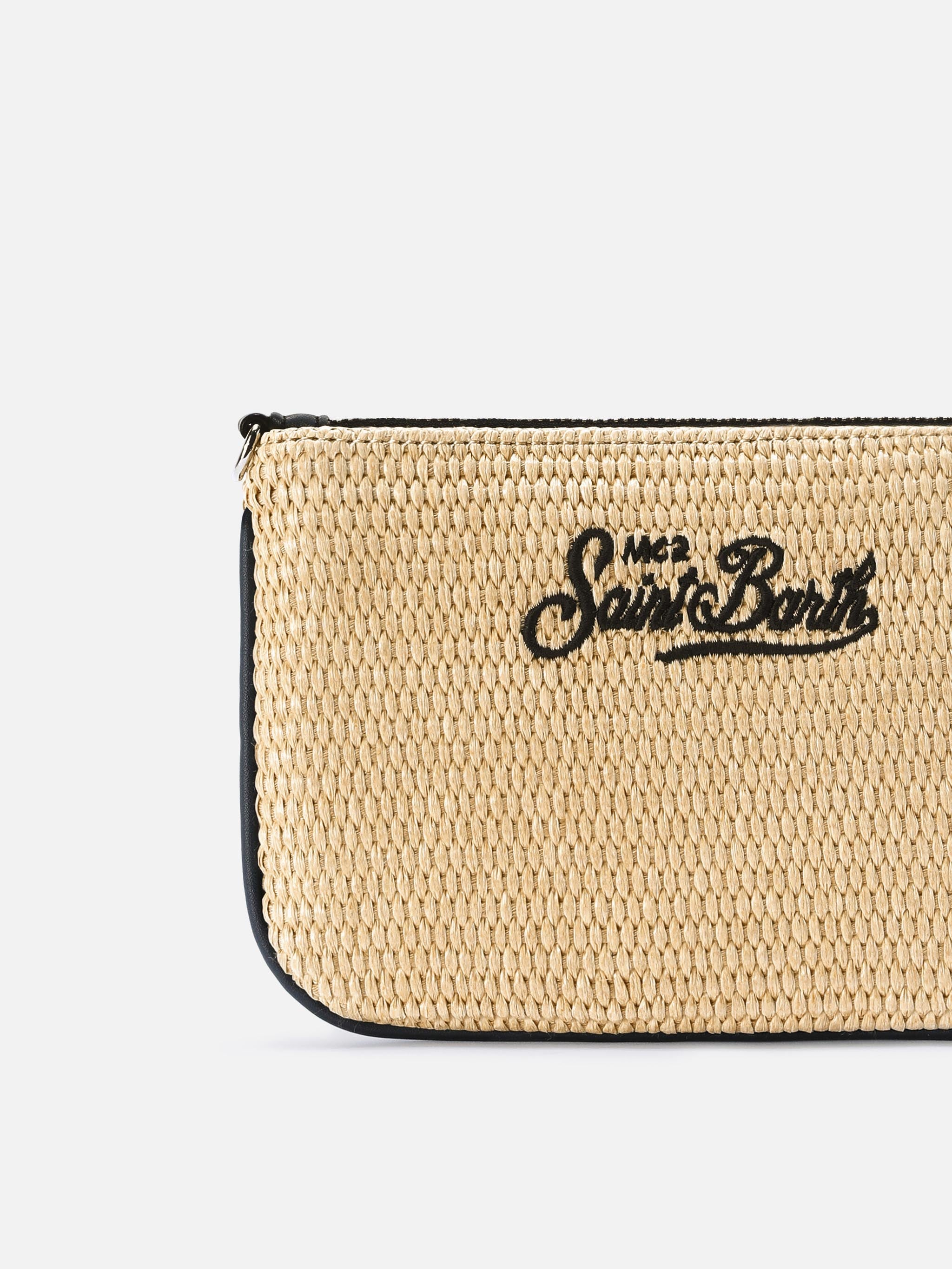 mc2-saint-barth-pouch-mini-parisienne-paglia-naturale-nero image 4