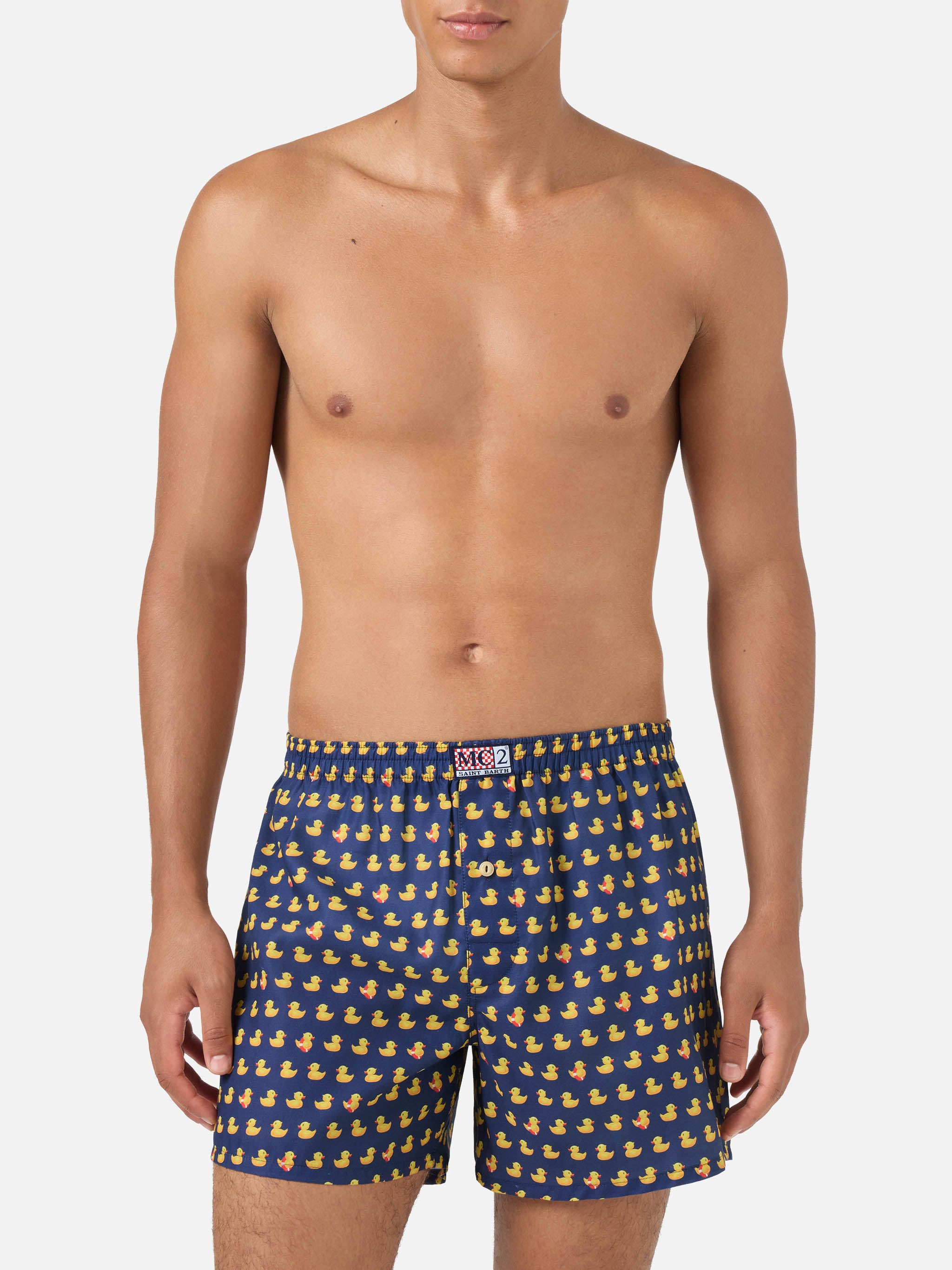 mc2-saint-barth-boxer-adam-cotone-blu-navy-stampa-paperelle-uomo image 2