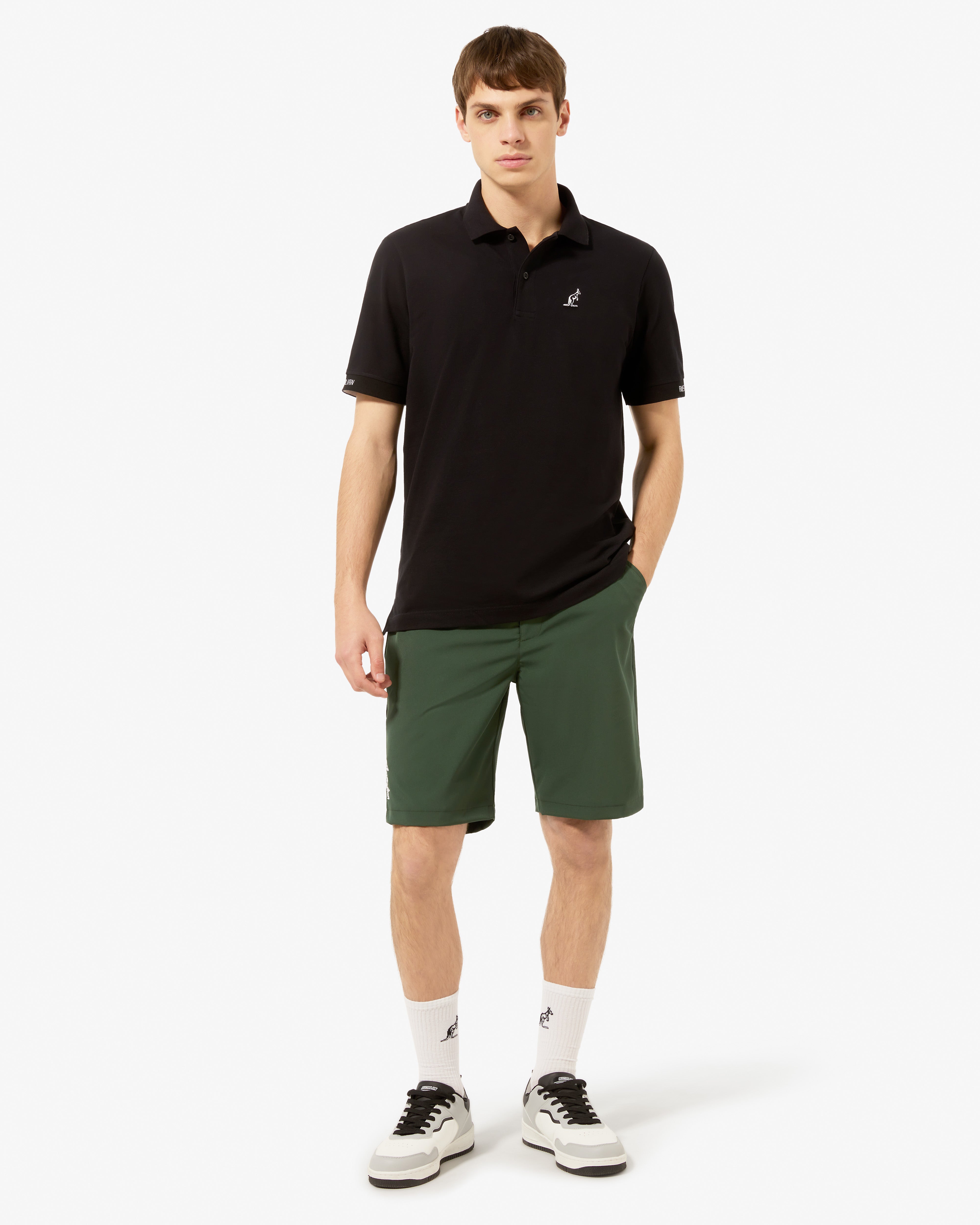 australian-collage-polo-piquet-nera-regular-fit image 2