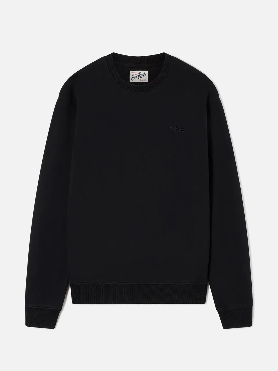 mc2-saint-barth-fourseason-felpa-girocollo-uomo-nera-in-cotone image 1