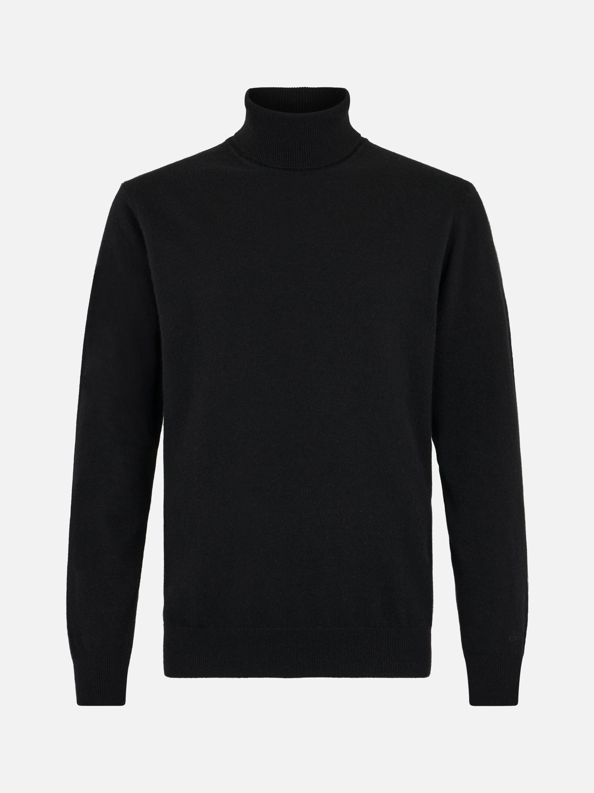 mc2-saint-barth-maglia-bond-in-misto-cashmere-nero-collo-alto image 4