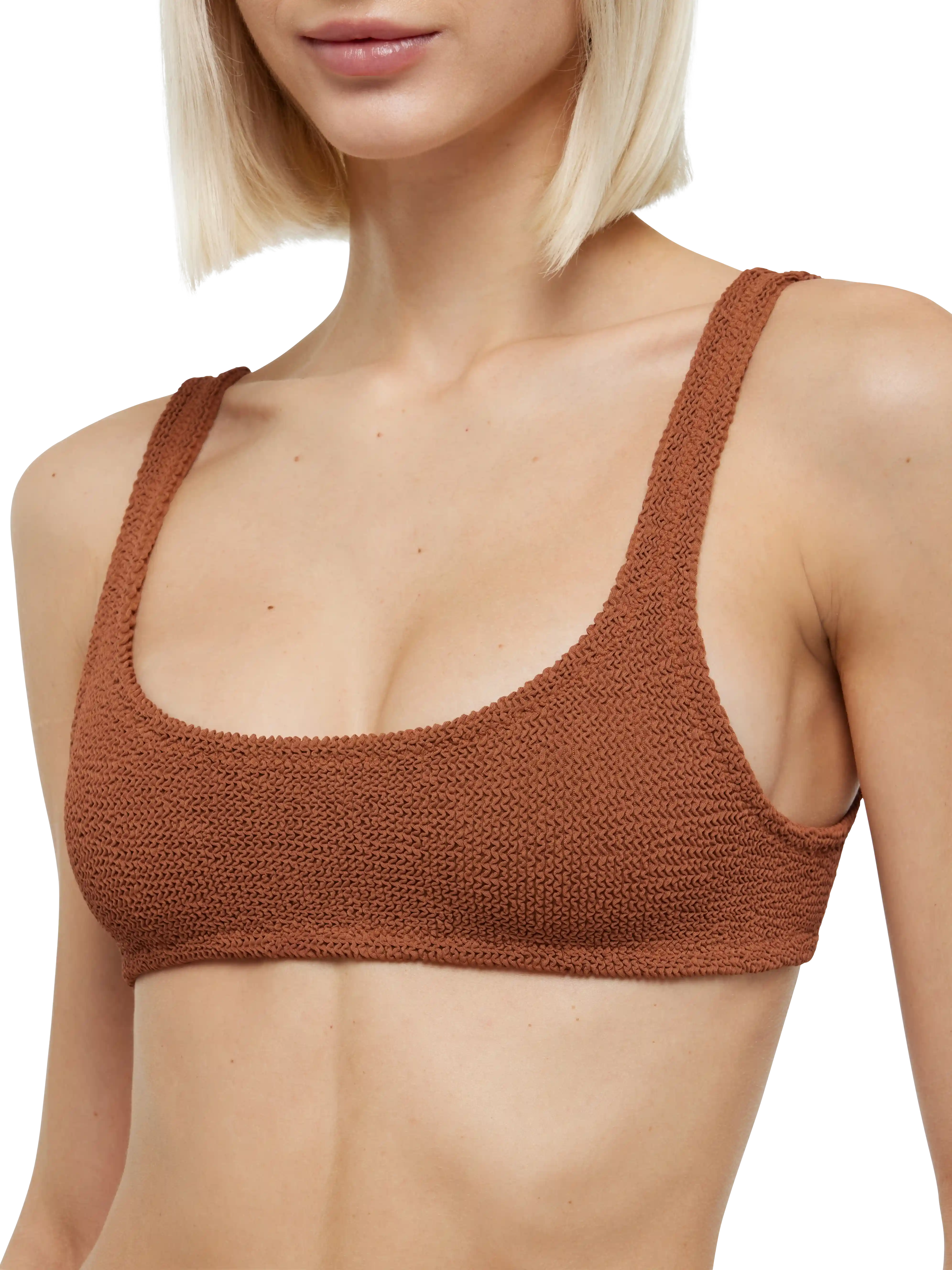 mc2-saint-barth-naima-top-bralette-donna-marrone-cammello-crinkle image 3