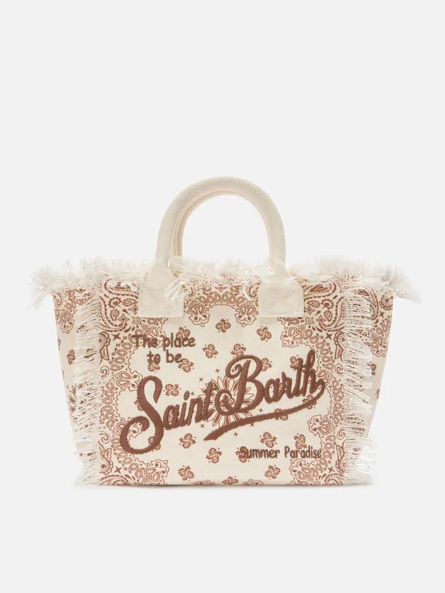 mc2-saint-barth-borsa-colette-in-canvas-beige-con-stampa-bandana image 1