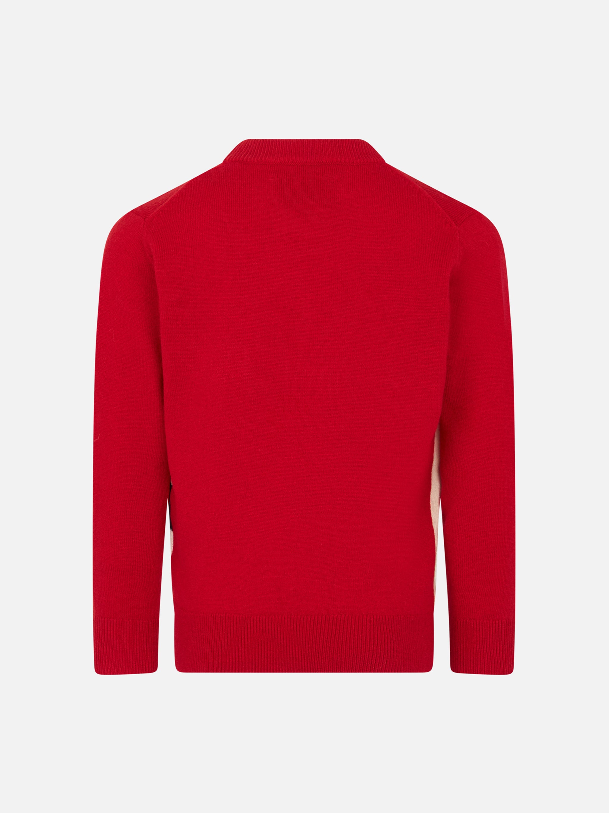 mc2-saint-barth-maglione-bambino-girocollo-rosso-jacquard-st-barth-ski-club image 3