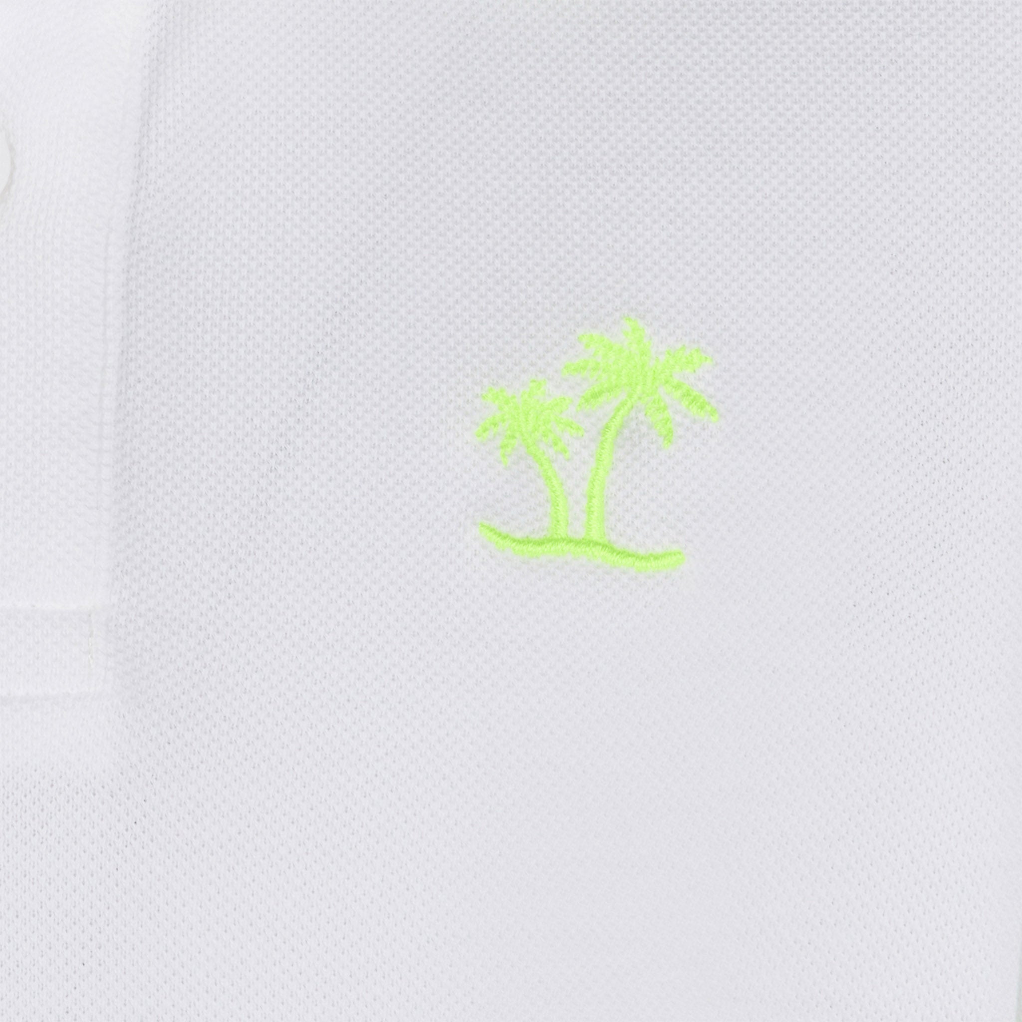 mc2-saint-barth-ecstasea-polo-bambino-in-piquet-bianco-con-logo-giallo-fluo image 2
