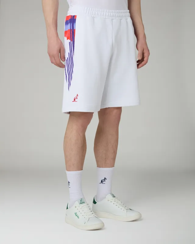 australian-goran-pink-short-shorts-felpa-bianco-con-inserti image 1