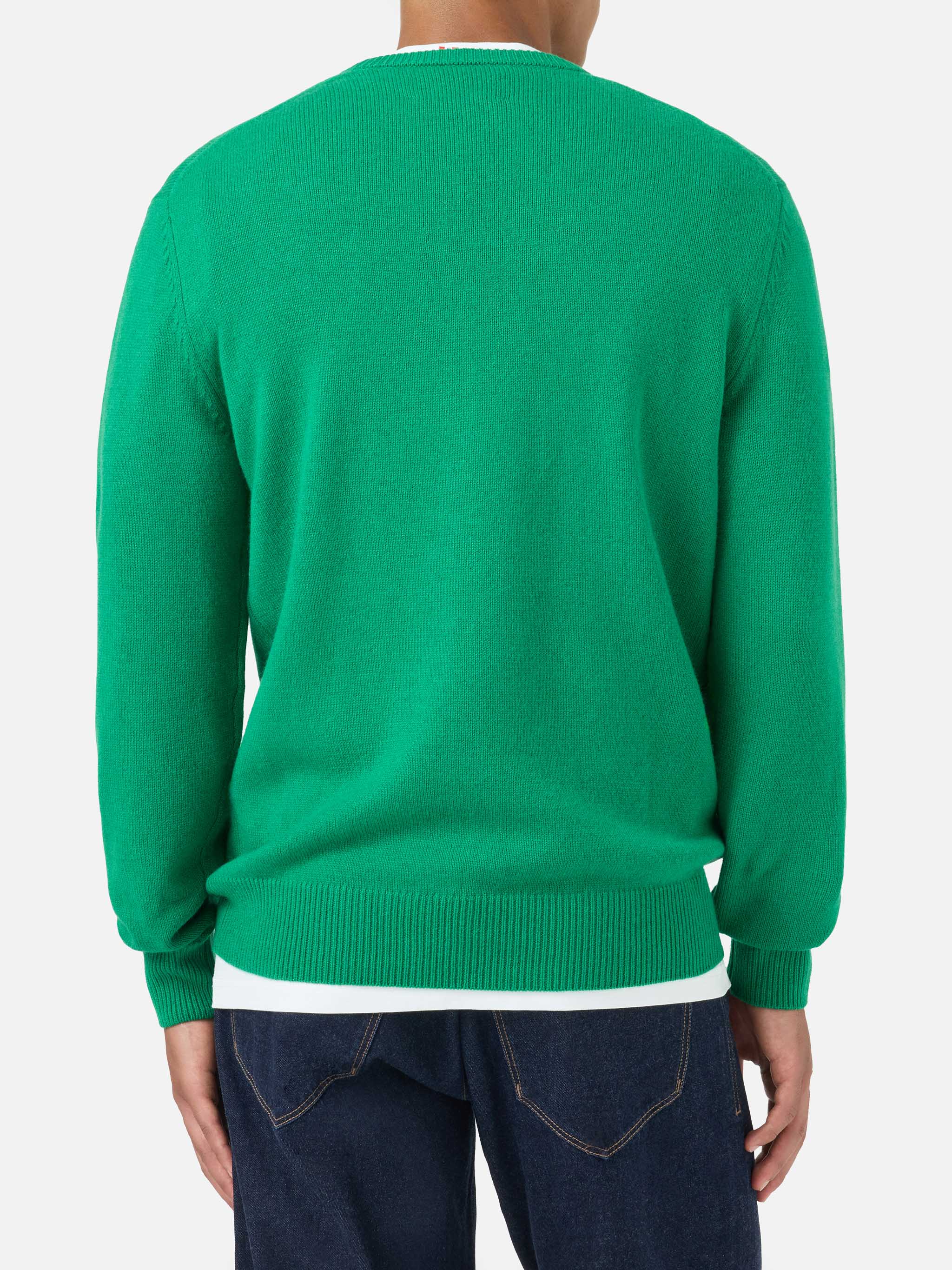 mc2-saint-barth-heron-maglione-uomo-verde-fiat-500-jacquard-special-edition image 3