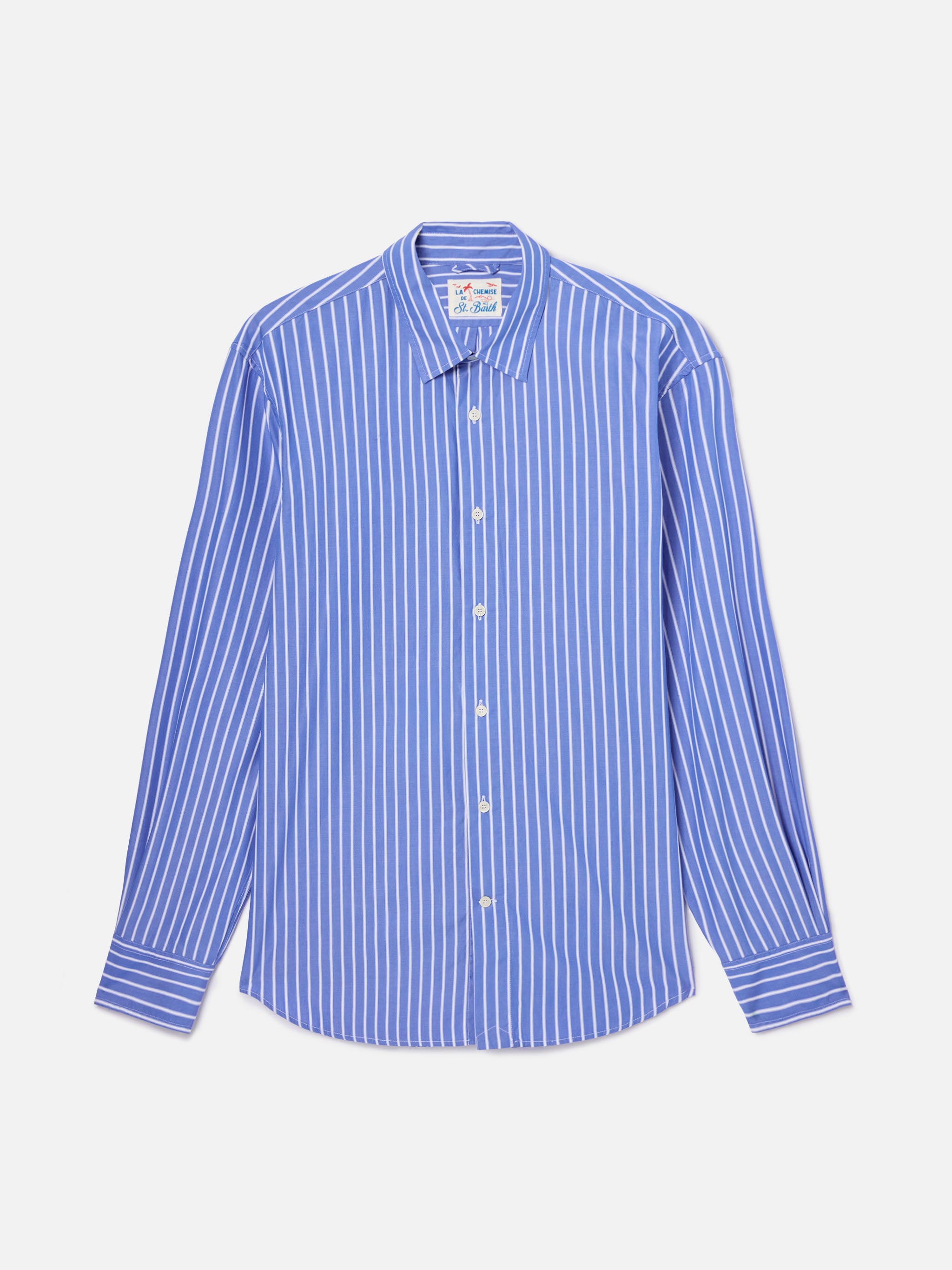 mc2-saint-barth-camicia-levanzo-uomo-cotone-rigata-blu-oversize image 5
