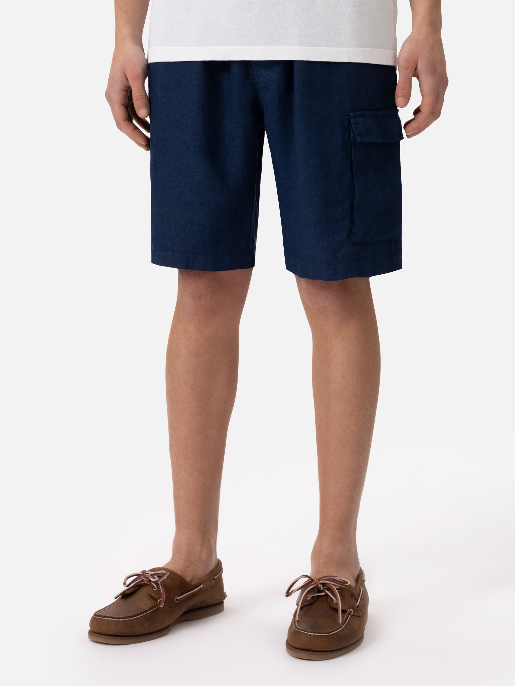 mc2-saint-barth-bermuda-marseille-in-lino-blu-navy-uomo image 1