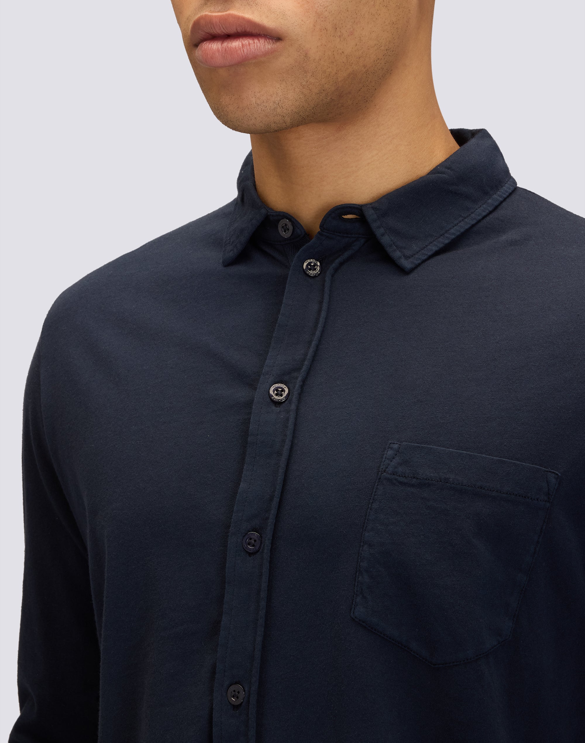 sundek-camicia-uomo-maniche-lunghe-cotone-jersey-tinto-capo-regular image 3
