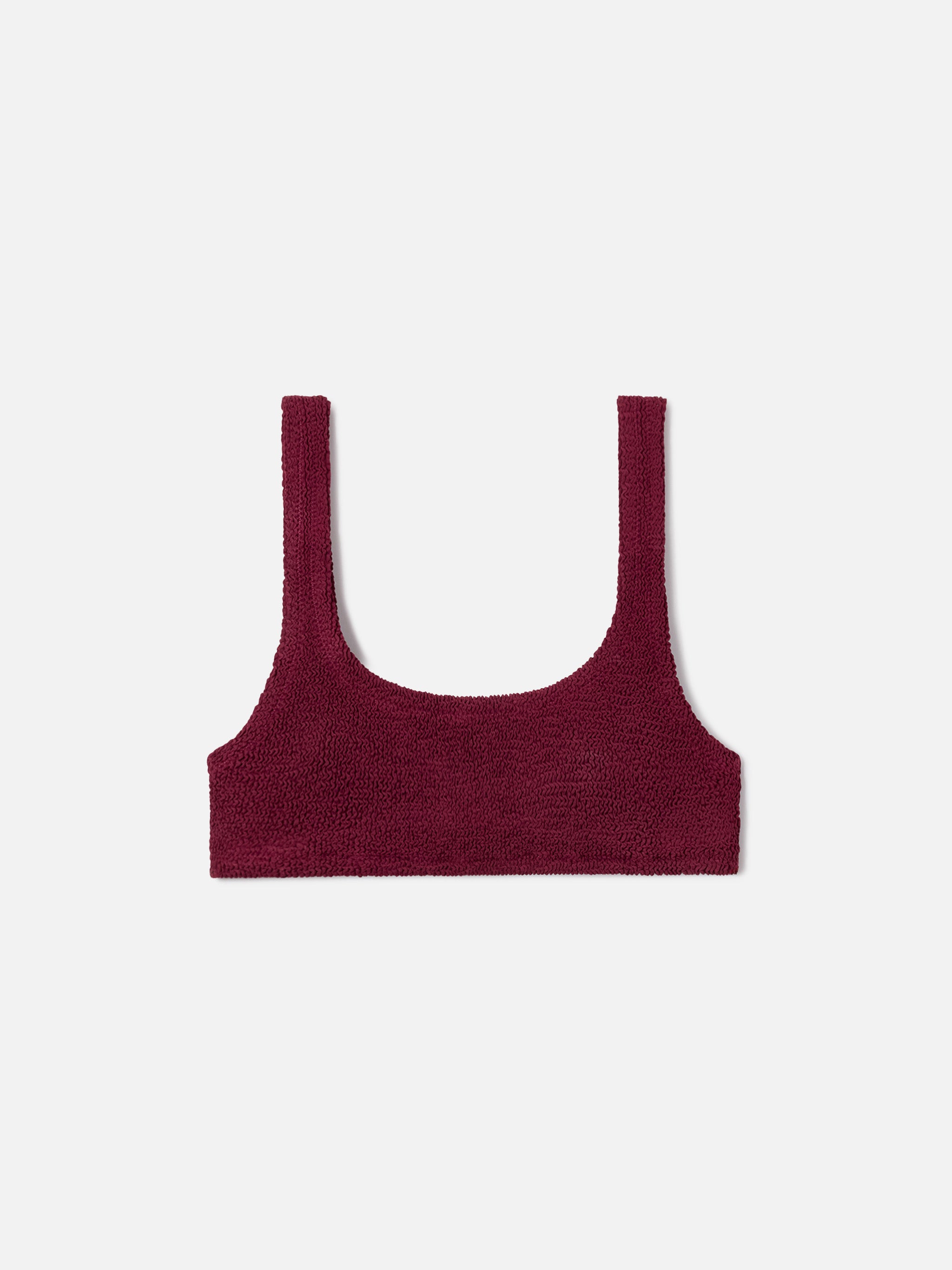 mc2-saint-barth-naima-top-bikini-bralette-crinkle-bordeaux-tinta-unita image 1
