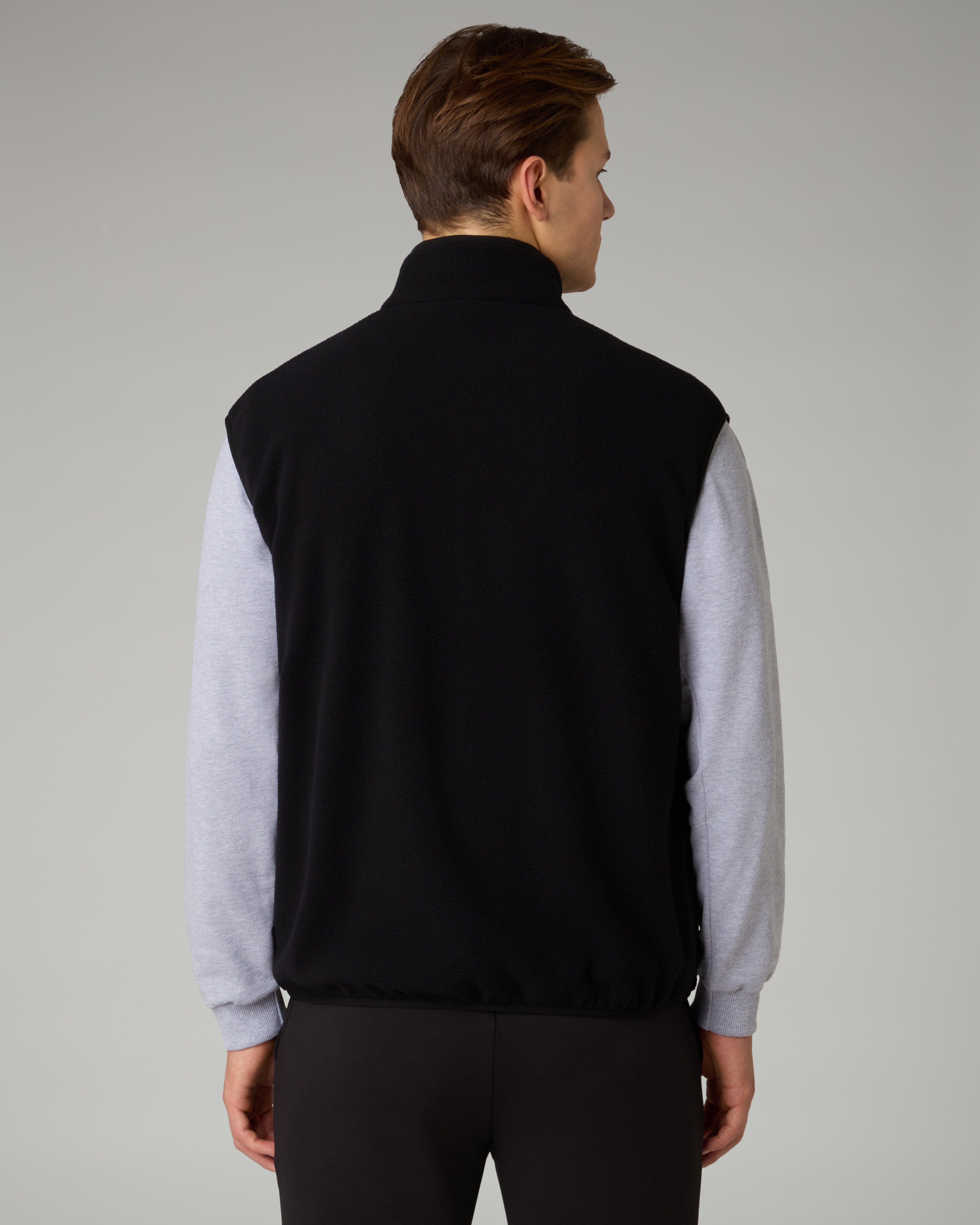 australian-color-block-gilet-pile-nero-full-zip image 4