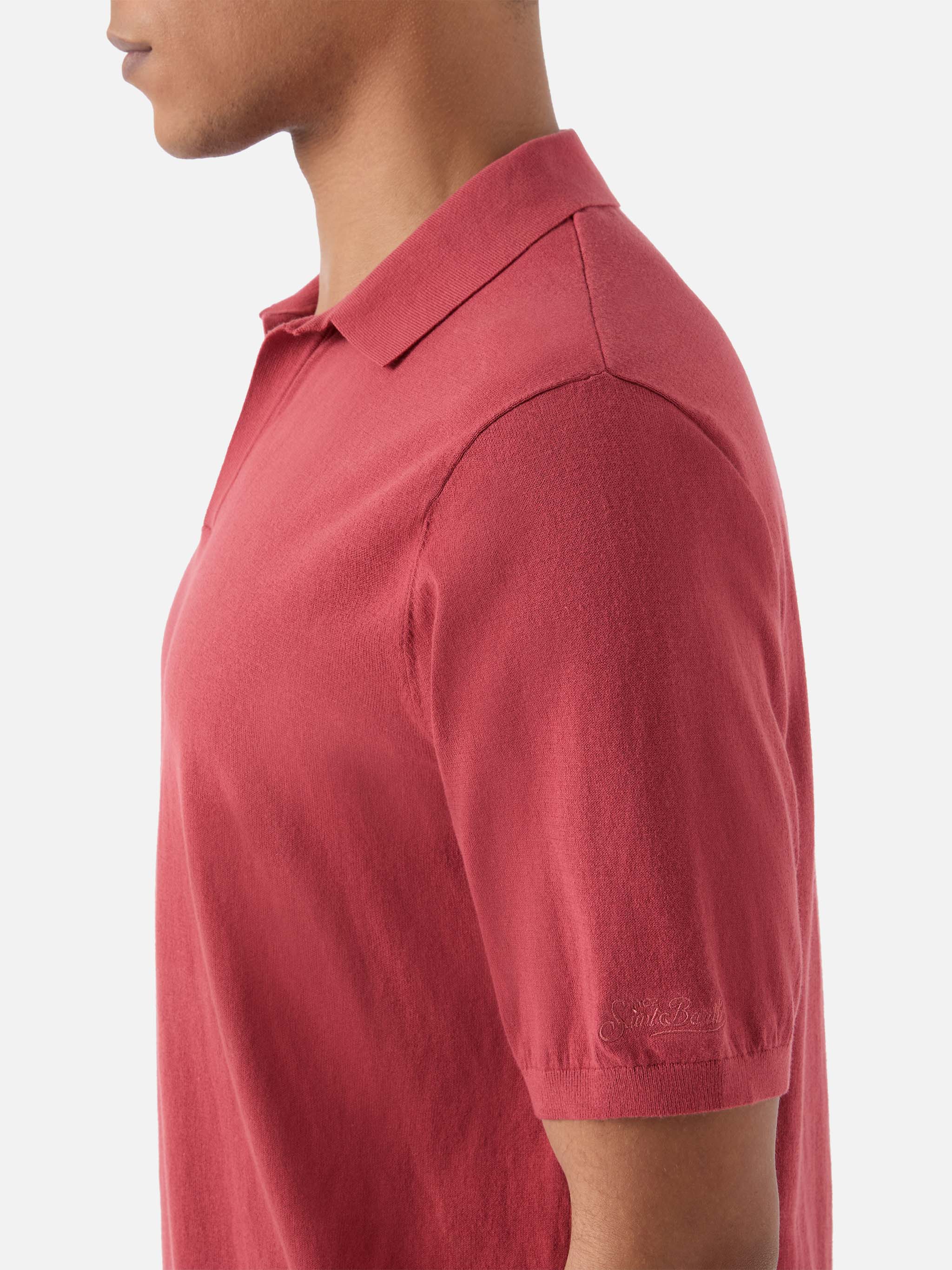 mc2-saint-barth-polo-sloan-in-cotone-pregiato-high-twist-rosso-mattone image 4