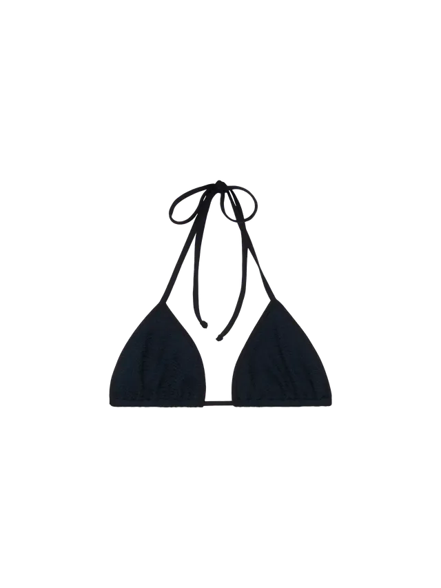 mc2-saint-barth-top-bikini-leah-triangolo-crinkle-nero-donna image 1