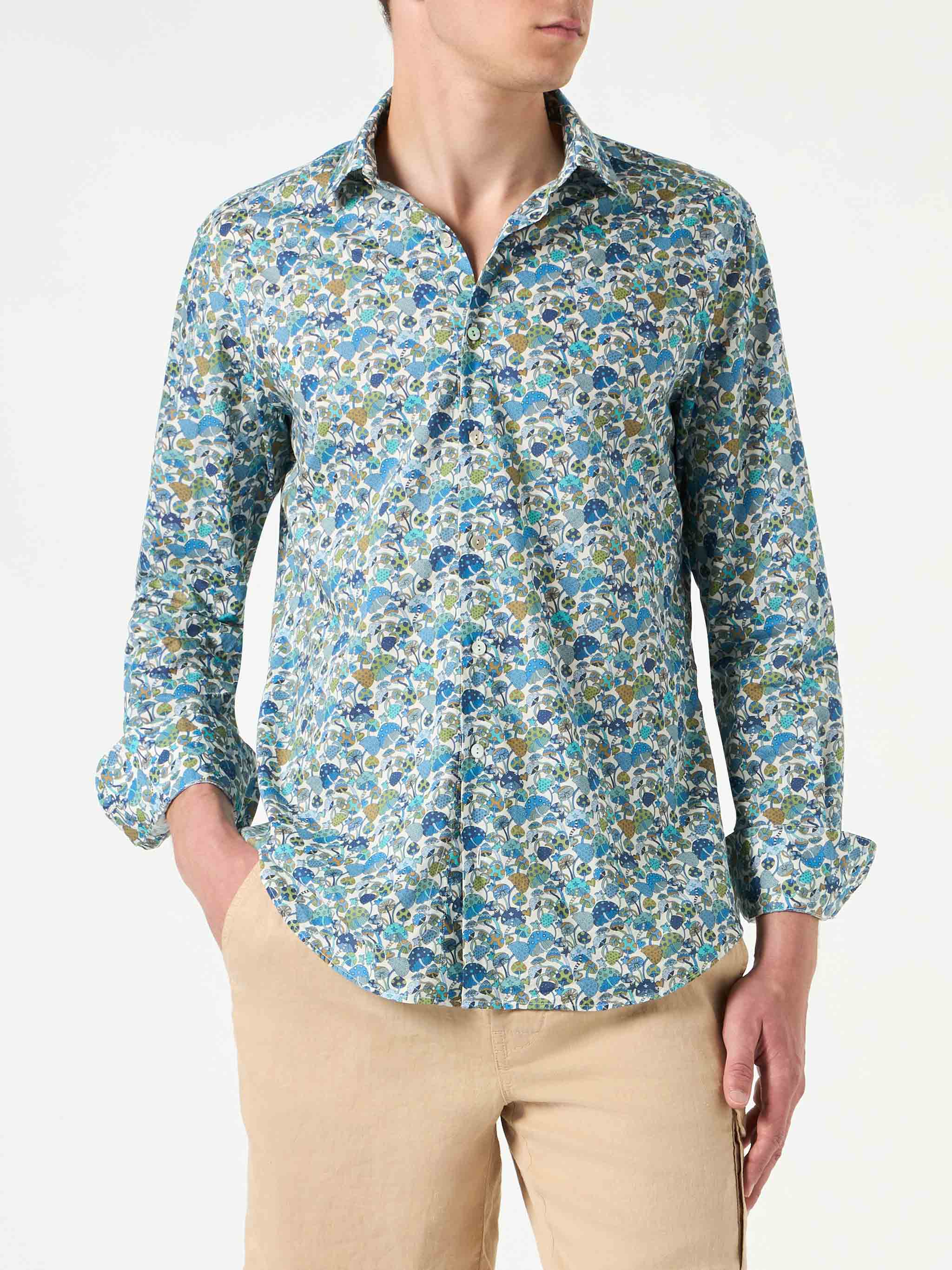 mc2-saint-barth-camicia-sikelia-uomo-in-cotone-con-stampa-funghi-liberty-fabric- image 1