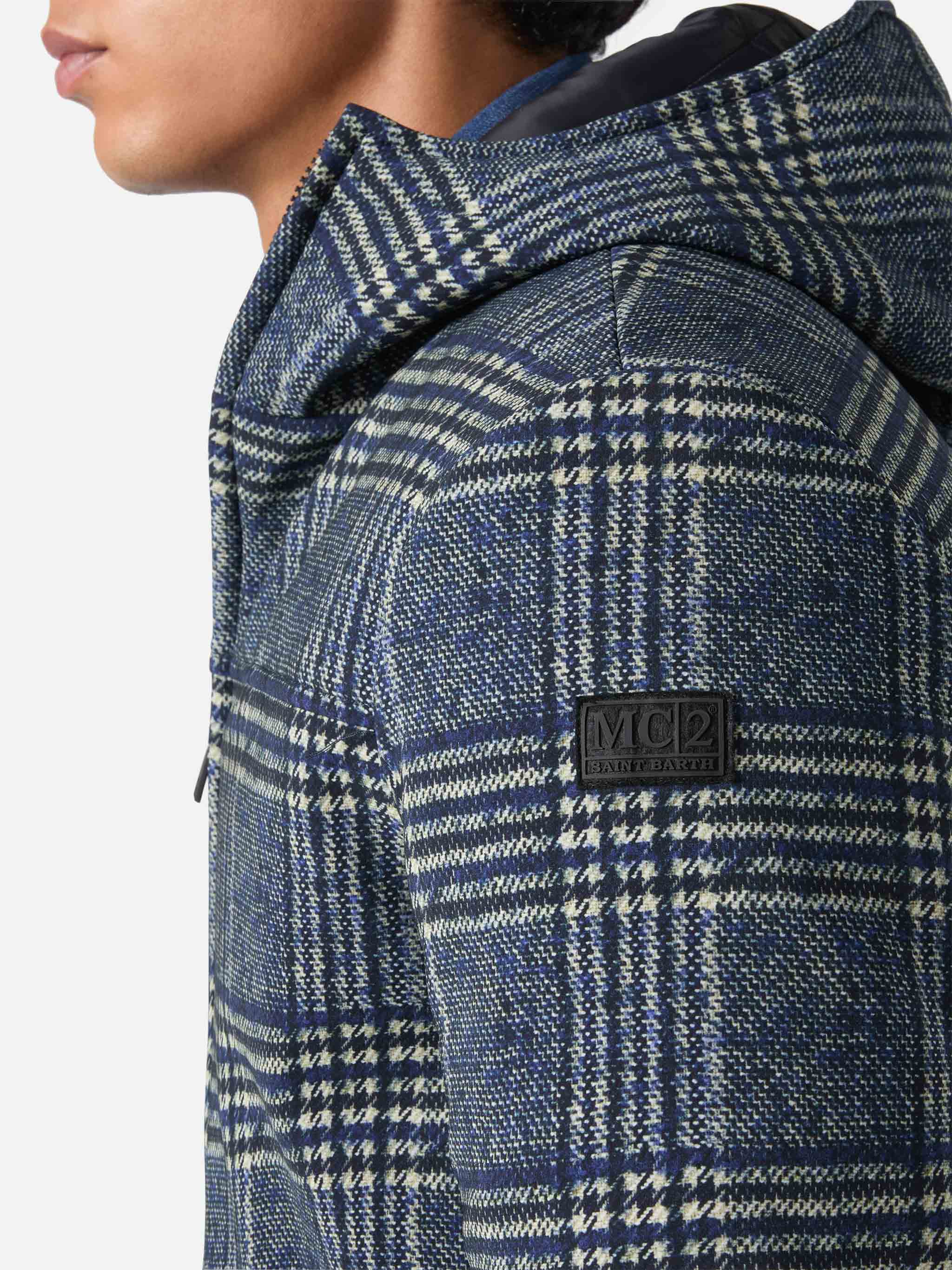 mc2-saint-barth-piumino-uomo-hamilton-stampa-principe-di-galles-navy image 4