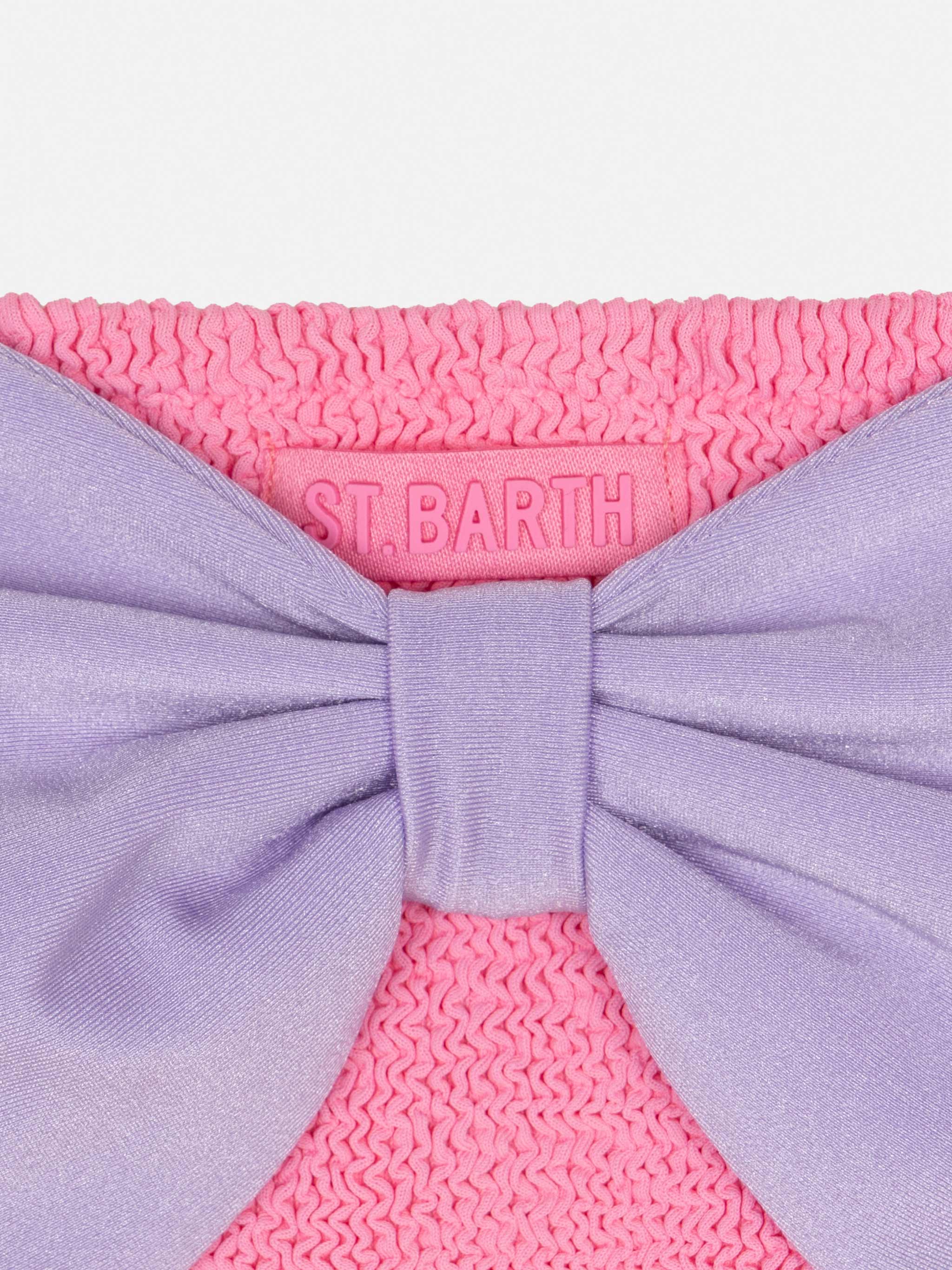 mc2-saint-barth-madame-slip-mare-bambina-crinkle-rosa-con-fiocco image 3