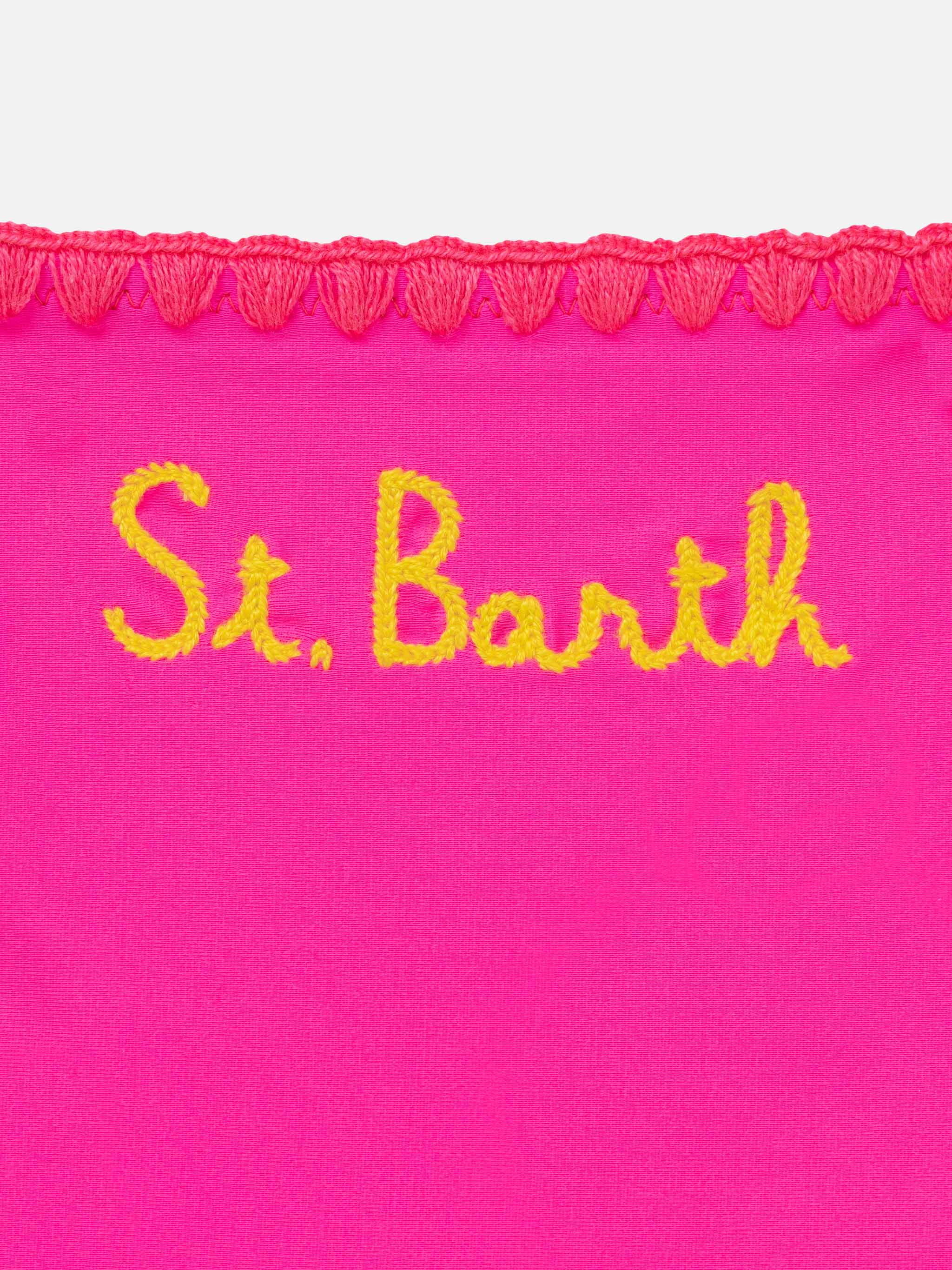 mc2-saint-barth-bikini-bambina-triangolo-fucsia-con-papera-uncinetto image 3