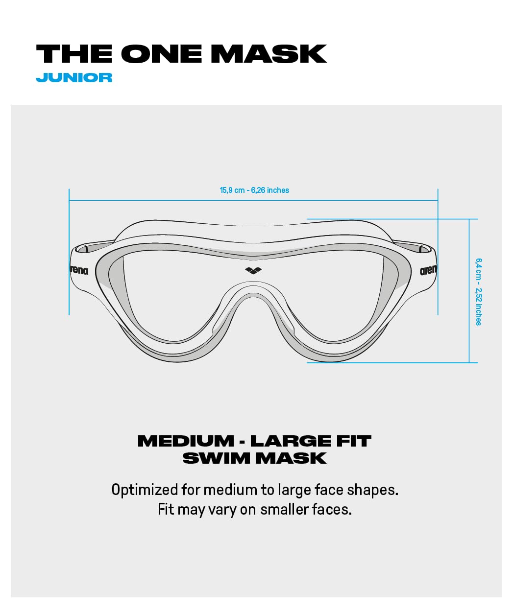 arena-the-one-mask-junior-maschera-nuoto-bambini-6-12-anni-specchiata image 4