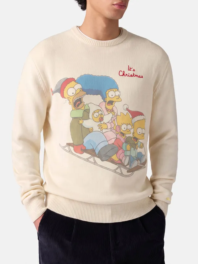 mc2-saint-barth-maglione-girocollo-heron-jacquard-famiglia-simpson image 1