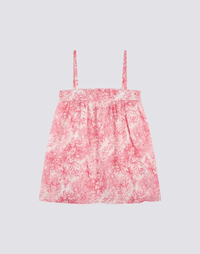 sundek-abito-bambina-senza-maniche-stampa-fleur-de-joie-con-laccio-schiena image 1
