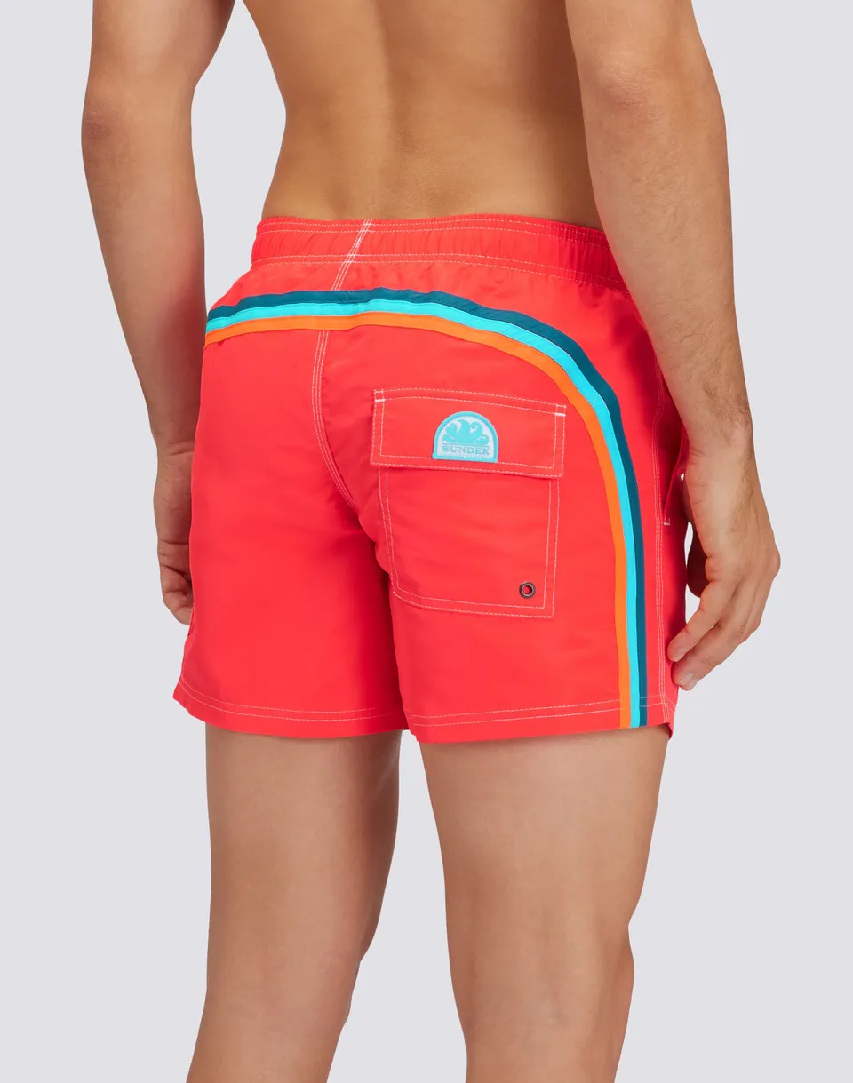sundek-costume-da-bagno-uomo-corto-iconic-taffeta-con-rainbow image 1